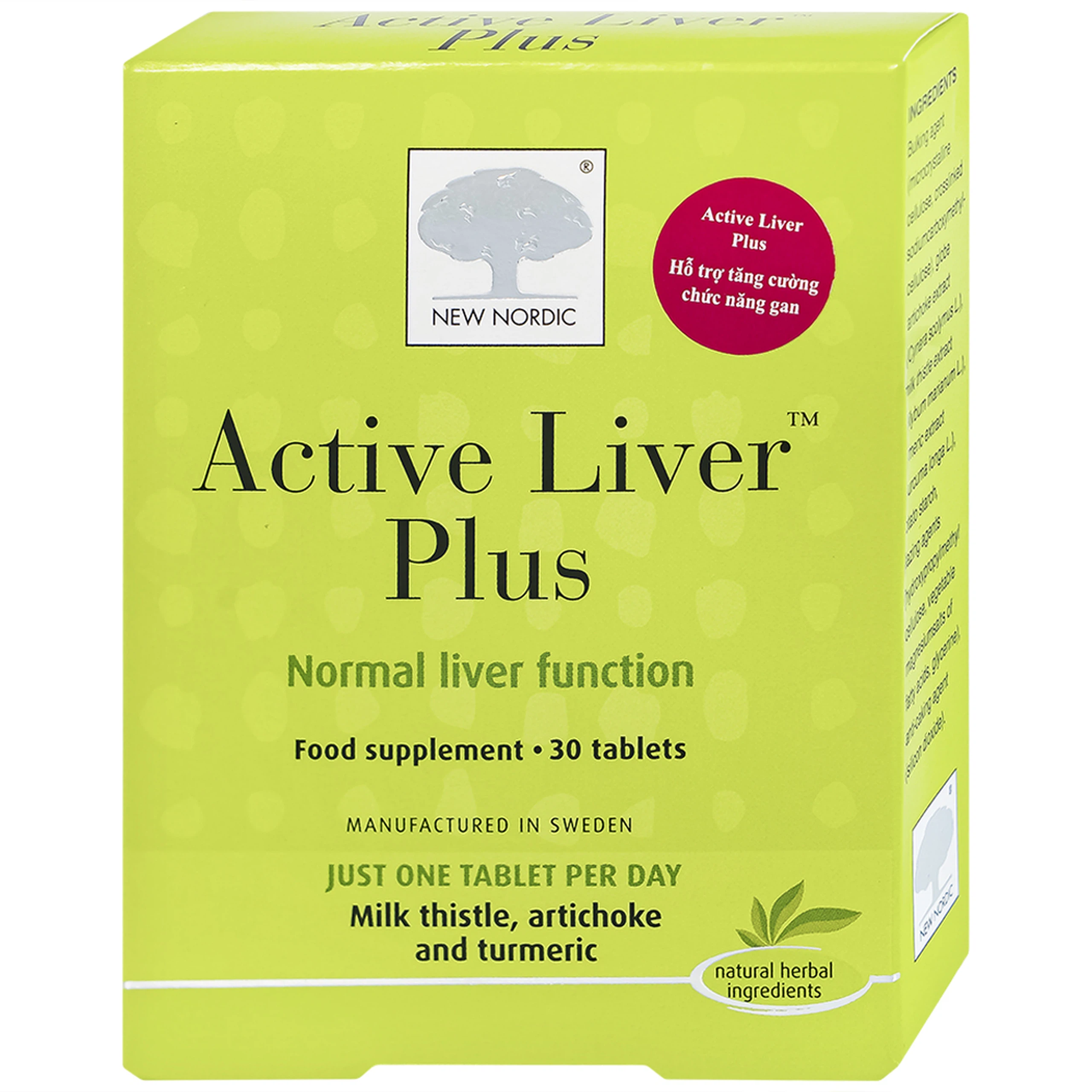Viên uống Active Liver Plus New Nordic hỗ trợ tăng cường chức năng gan (2 vỉ x 15 viên)