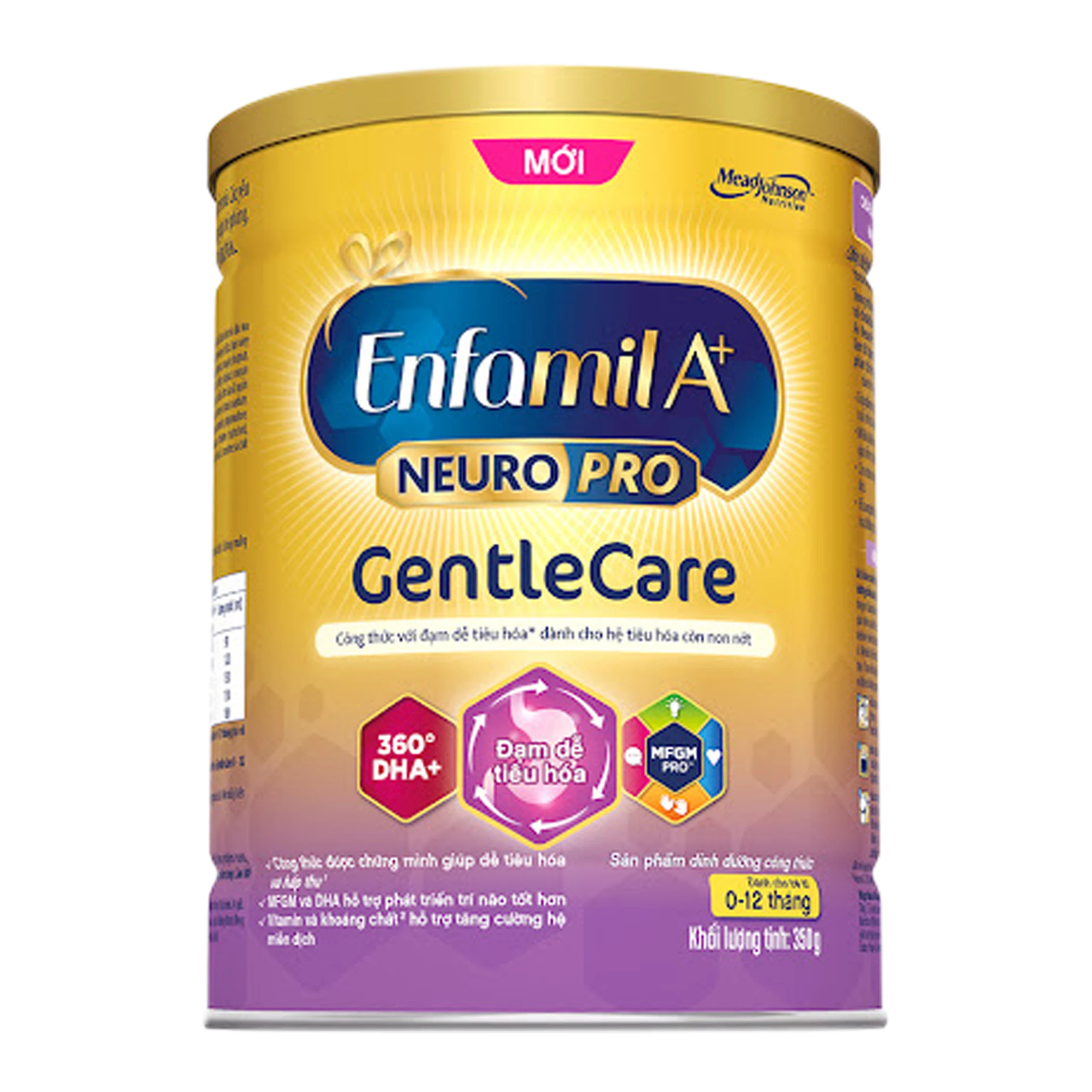 Sữa bột Enfamil A+ Neuro Pro GentleCare Mead Johnson cho trẻ 0-12 tháng (350g)