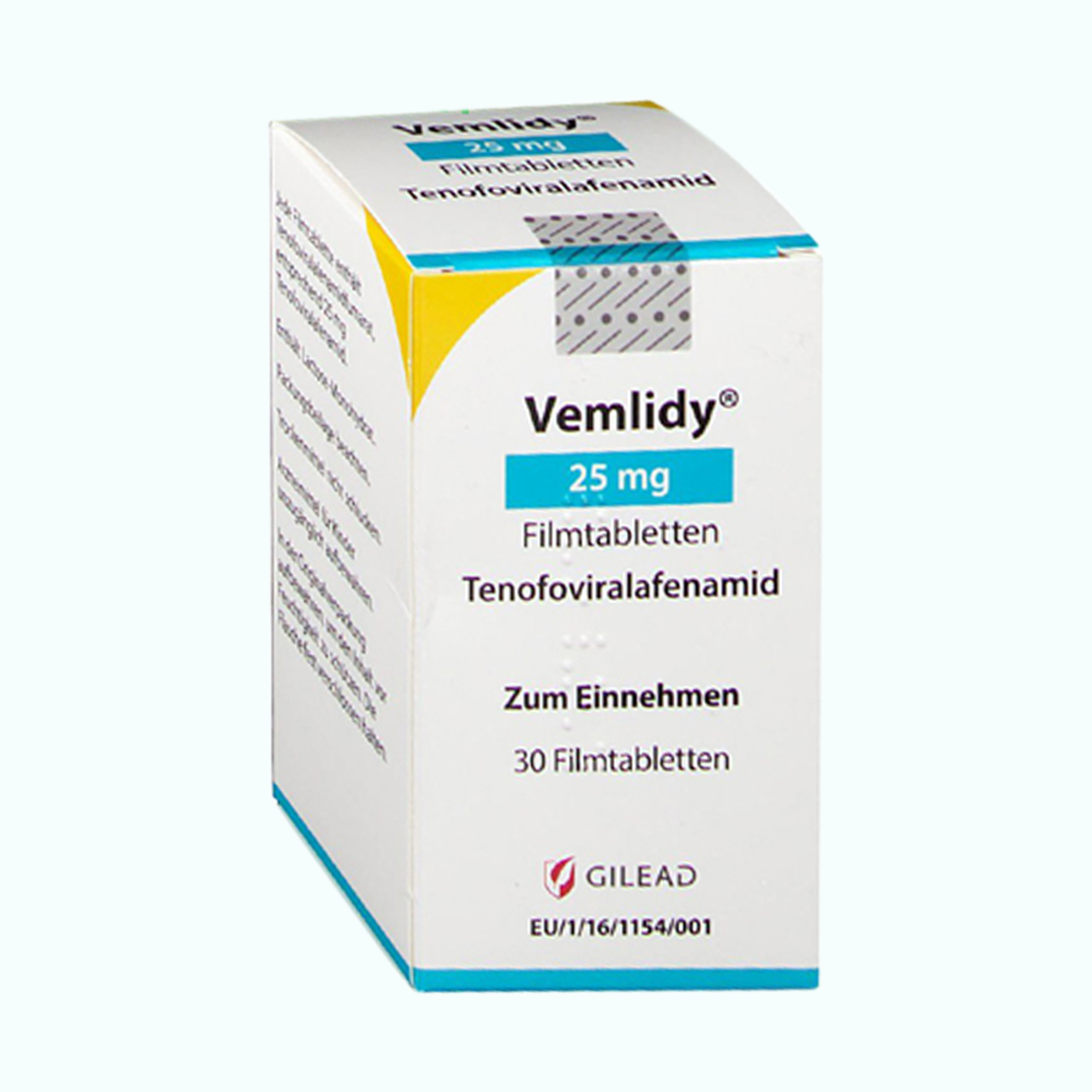 Thuốc Vemlidy 25mg Gilead điều trị bệnh nhiễm virus, viêm gan siêu vi B (30 viên)