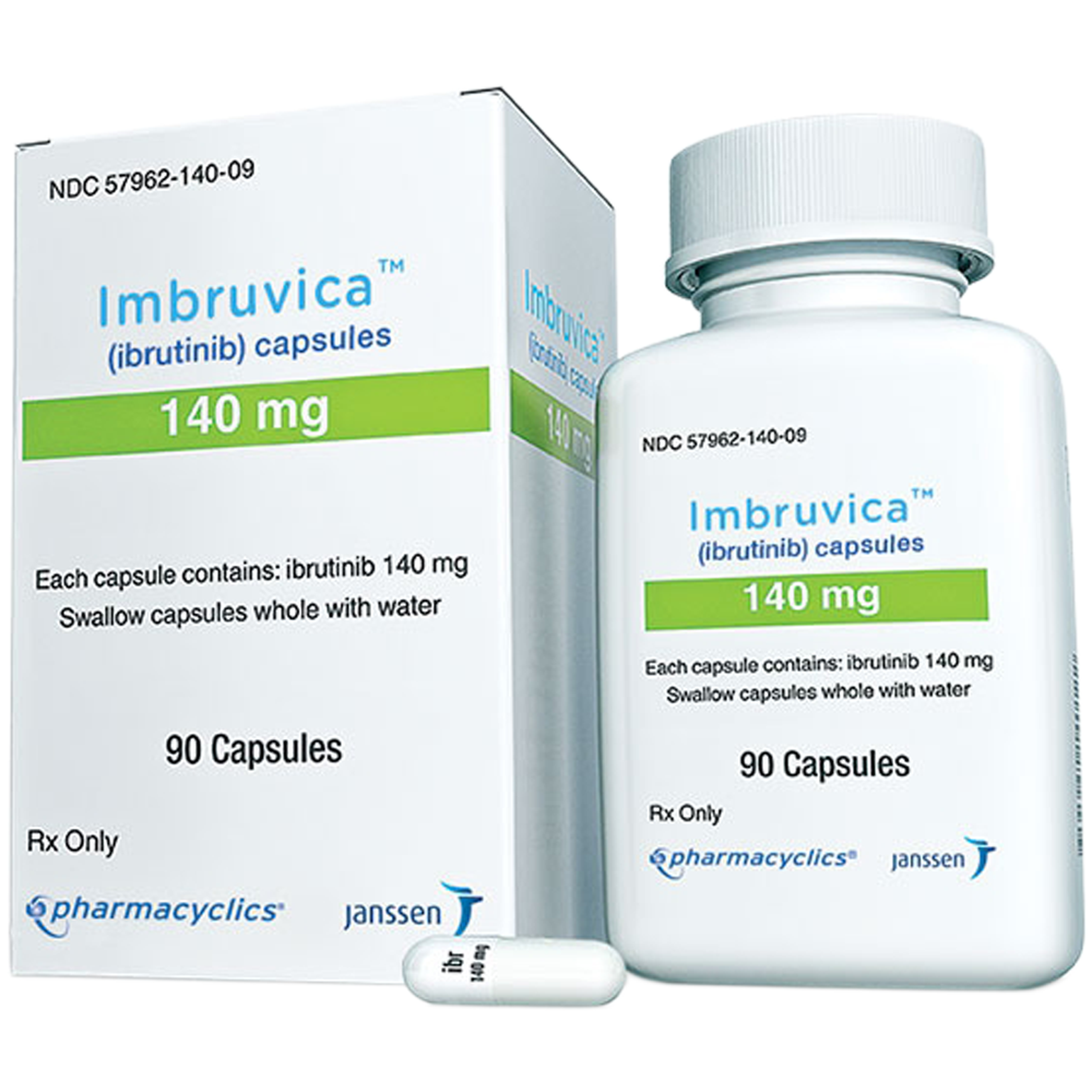 Thuốc Imbruvica Janssen điều trị u lympho tế bào vỏ, bạch cầu mạn tính dòng lympho (90 viên)