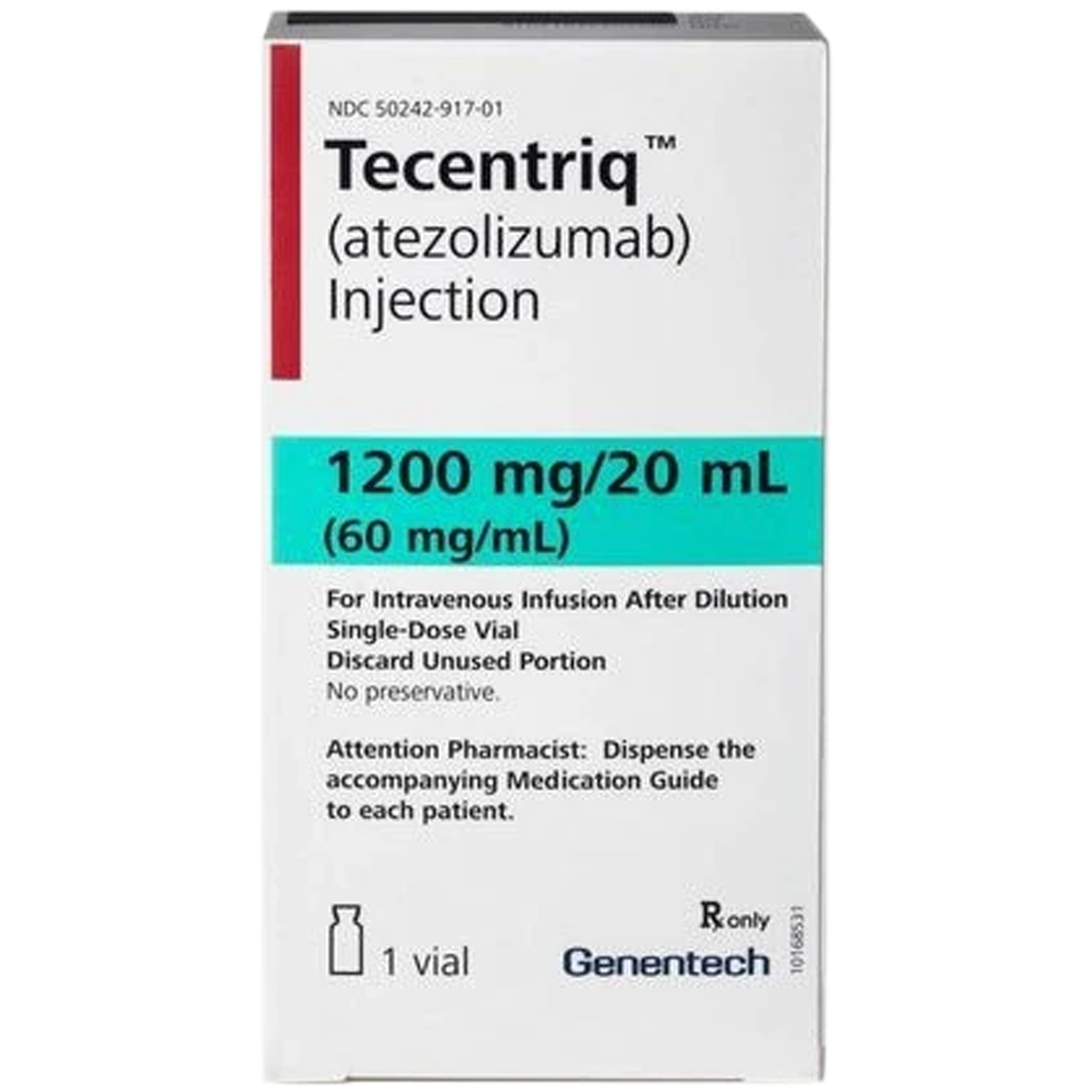 Thuốc Tecentriq Roche điều trị ung thư phổi, ung thư biểu mô tế bào gan (20ml)