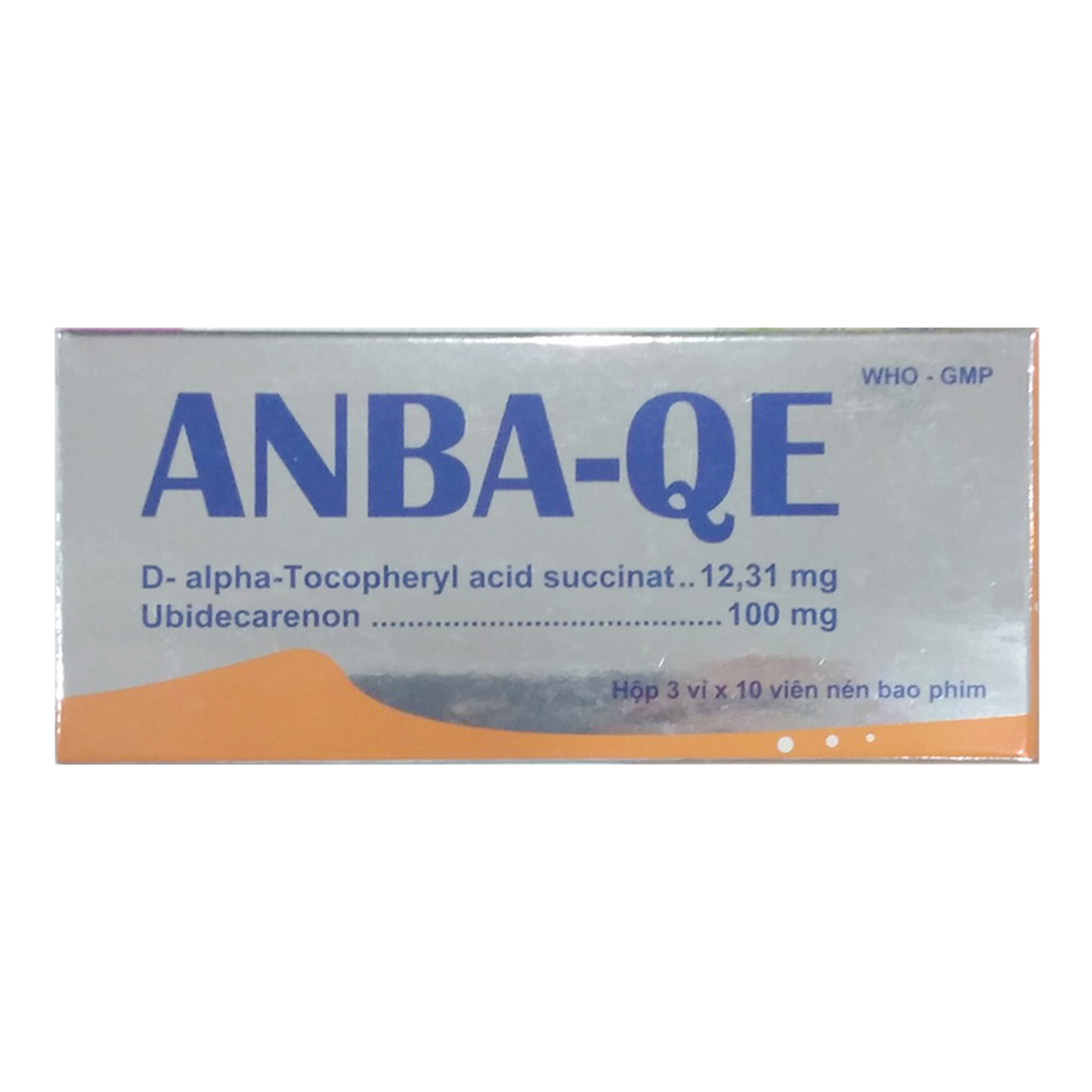 Thuốc Anba-QE Phương Đông điều trị thiểu năng tuần hoàn, thiếu máu cơ tim, tăng huyết áp động mạch (3 vỉ x 10 viên)