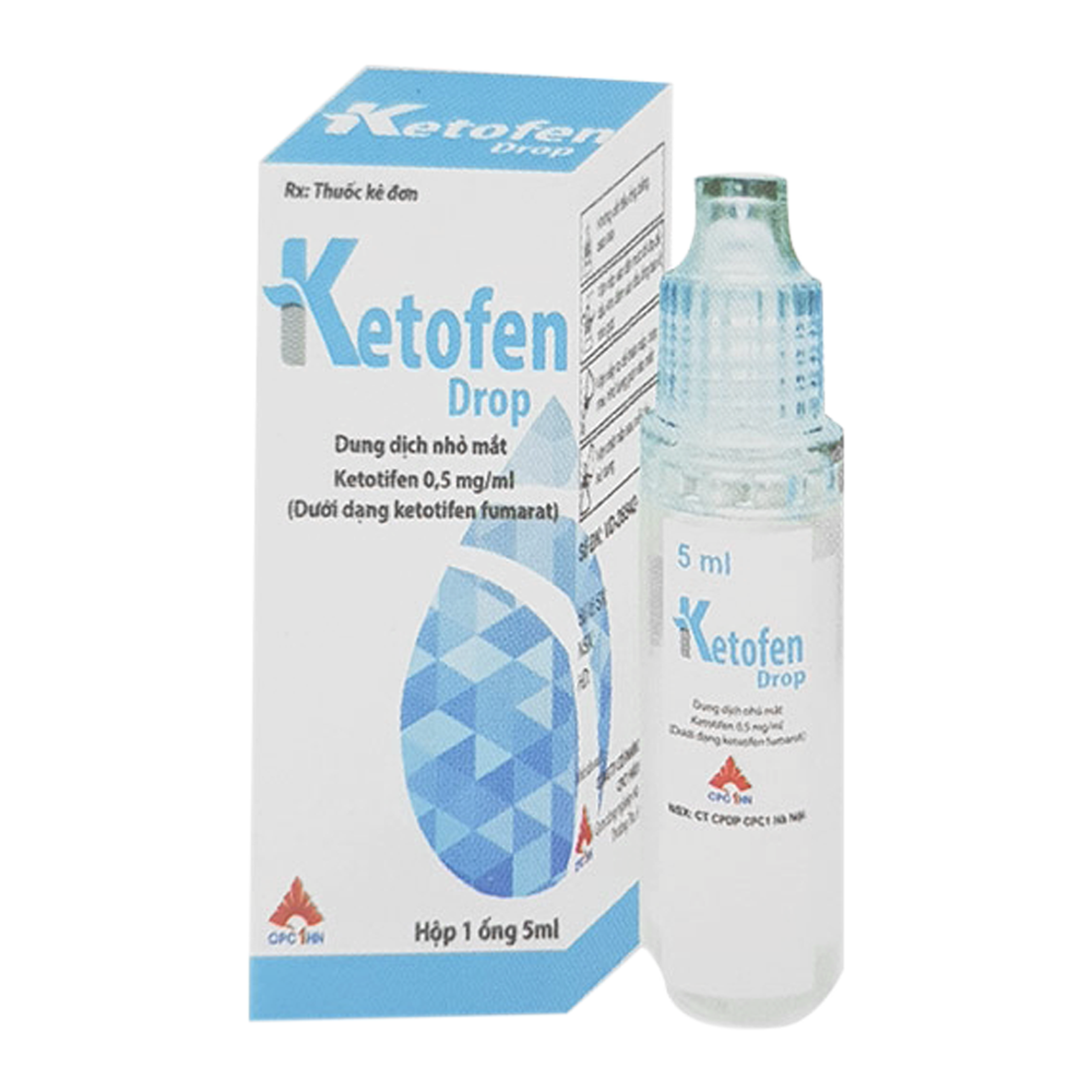 Thuốc nhỏ mắt Ketofen Drop 0,5mg/ml CPC1HN điều trị viêm kết mạc cấp, mãn tính (5ml)