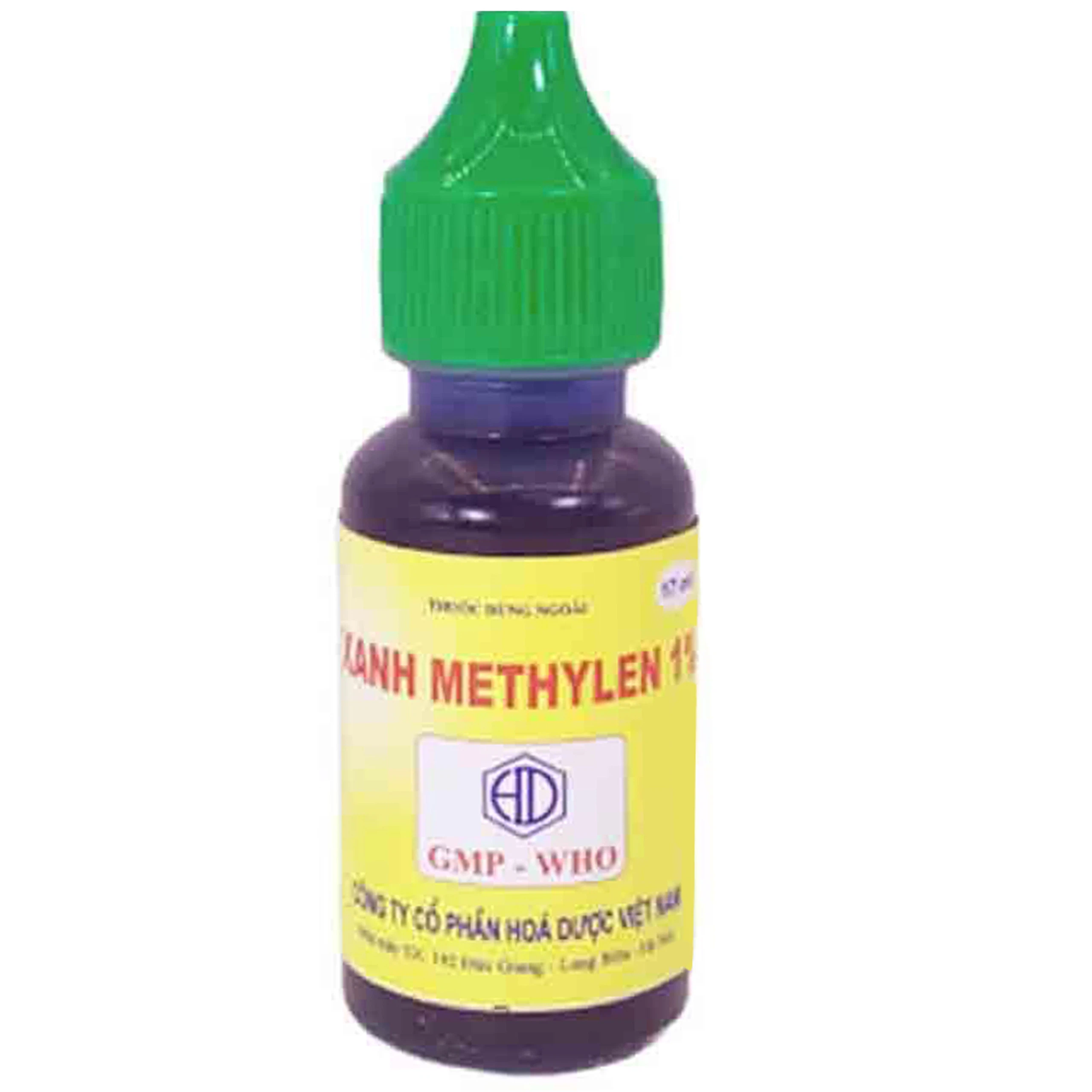 Dung dịch dùng ngoài Xanh Methylen 1% Hóa Dược điều trị chốc lở, viêm da mủ (17ml)