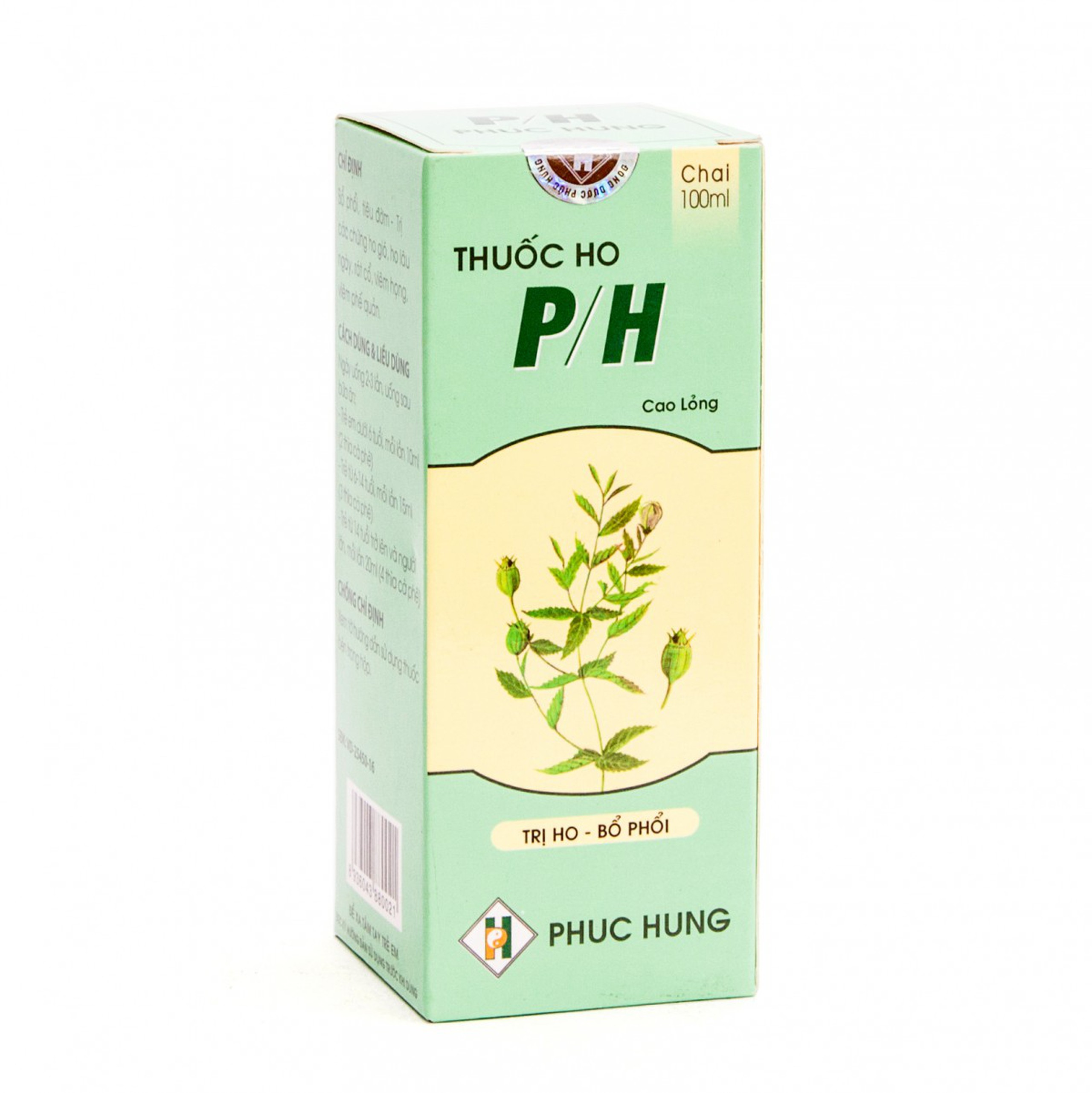 Thuốc ho P/H Phúc Hưng điều trị ho, bổ phổi, tiêu đờm (100ml)