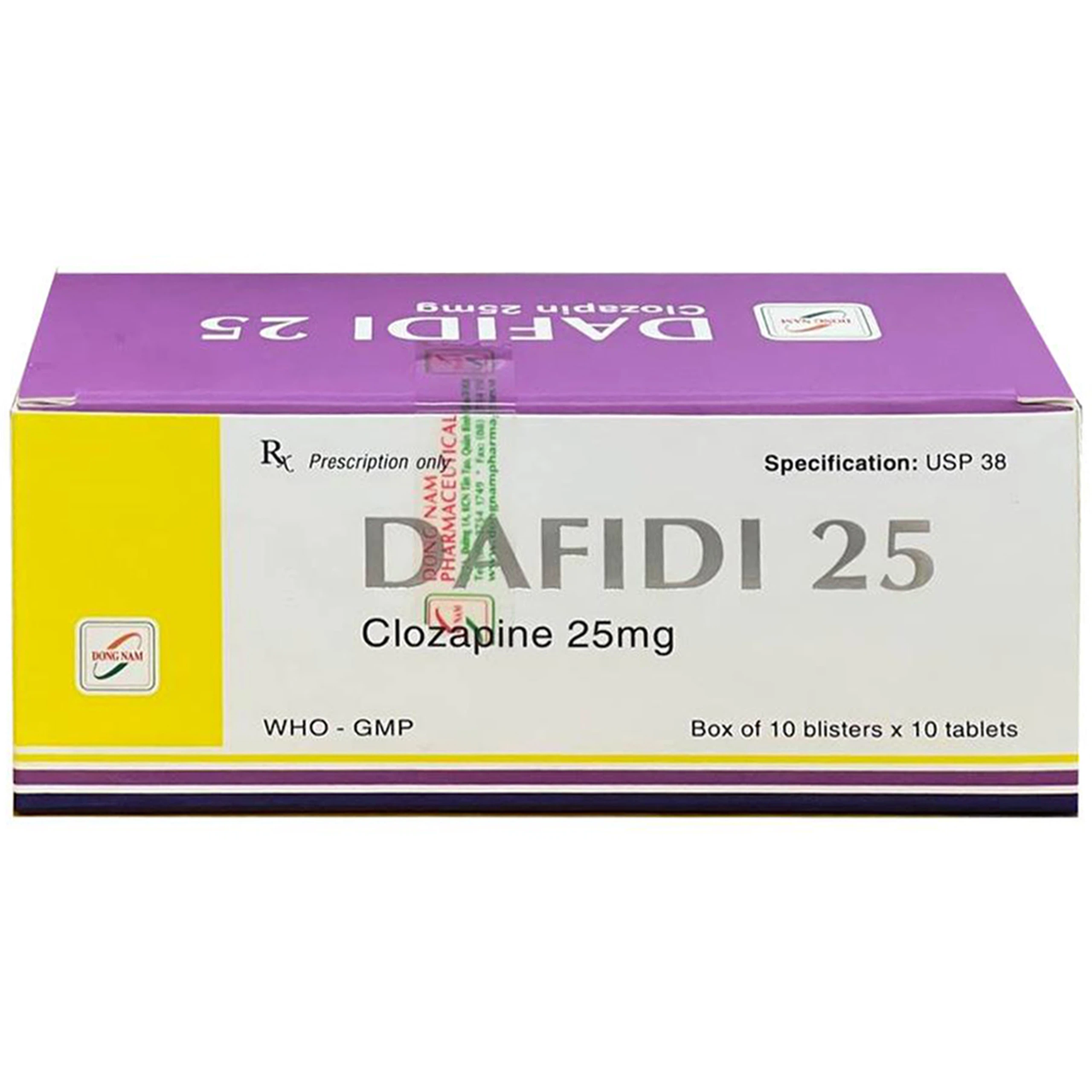 Thuốc Dafidi 25 Đông Nam điều trị các bệnh lý thần kinh (10 vỉ x 10 viên)