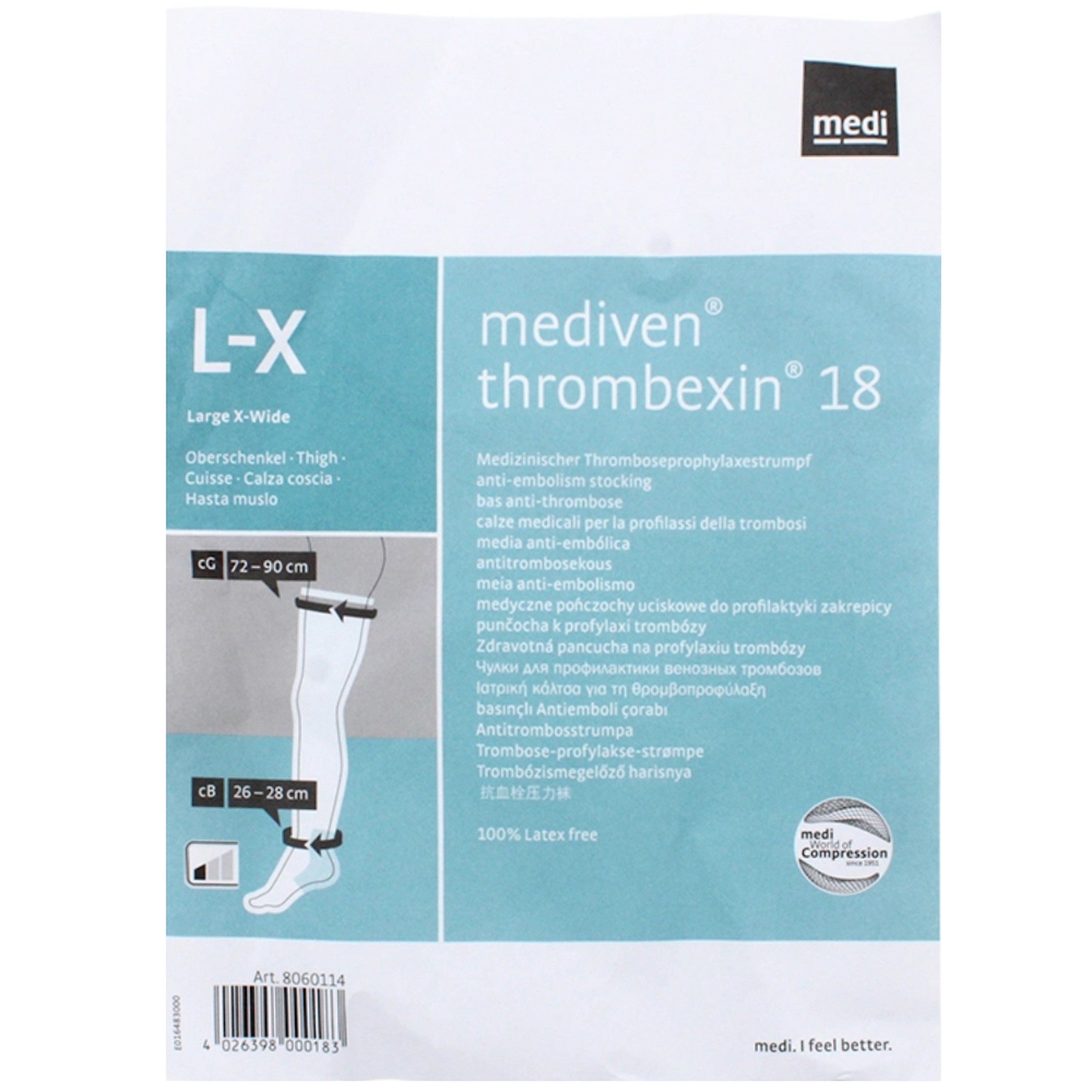 Vớ y khoa Mediven Thrombexin 18 size L làm tăng tốc độ tuần hoàn máu, phòng ngừa huyết khối cho bệnh nhân nằm bất động lâu