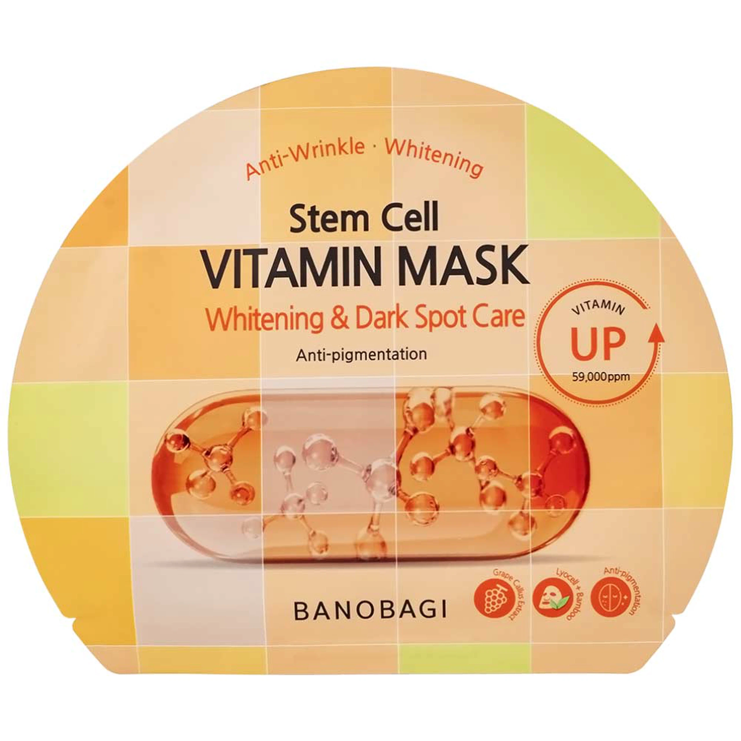 Mặt nạ Banobagi Stem Cell Vitamin Mask Whitening And Dark Spot Care chống nhăn da, trắng da, mờ nám (30g)