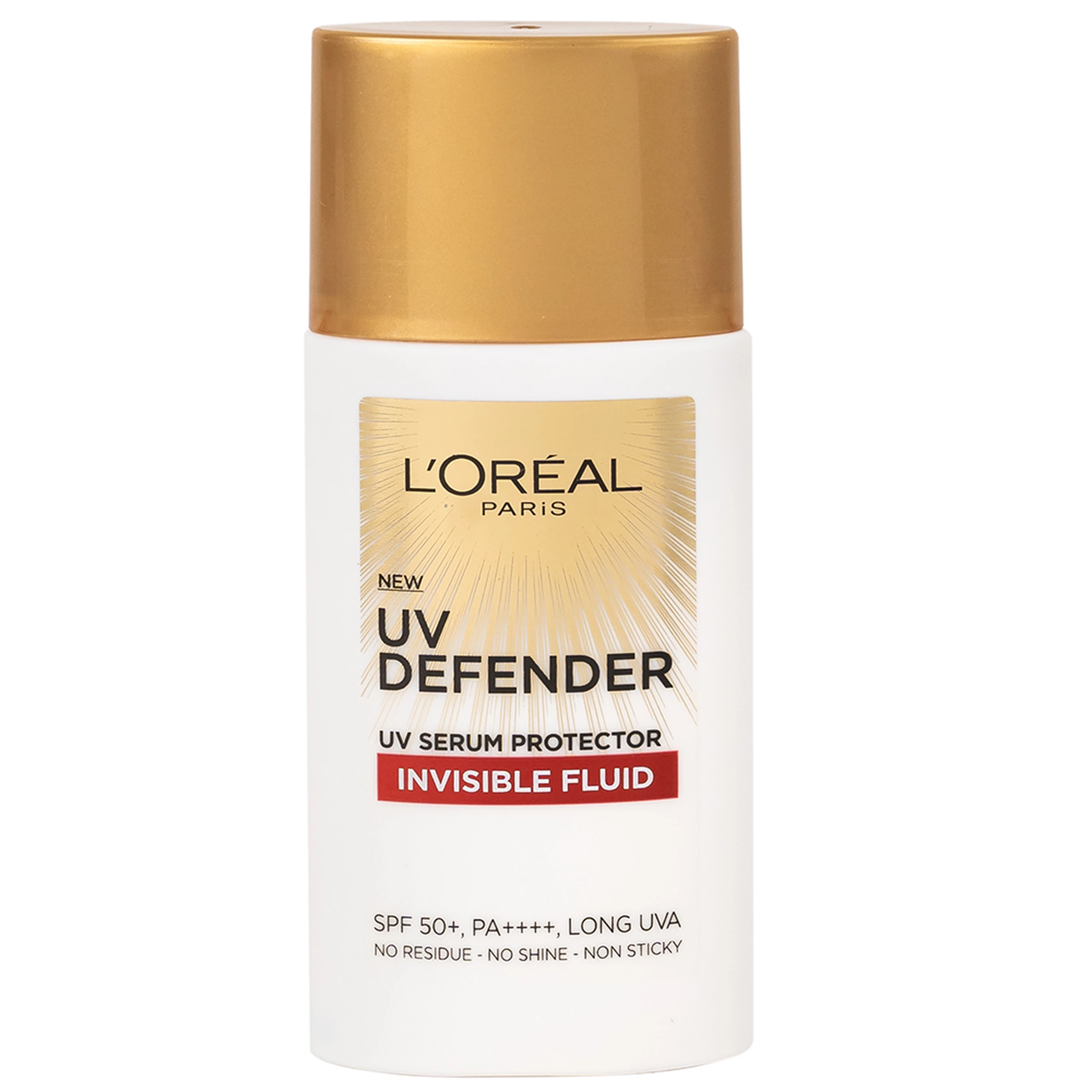 Kem chống nắng Defender UV Serum Invisible Fluid L’Oréal SPF50+ và PA++++ giúp ngăn ngừa lão hóa, đốm nâu (50ml)