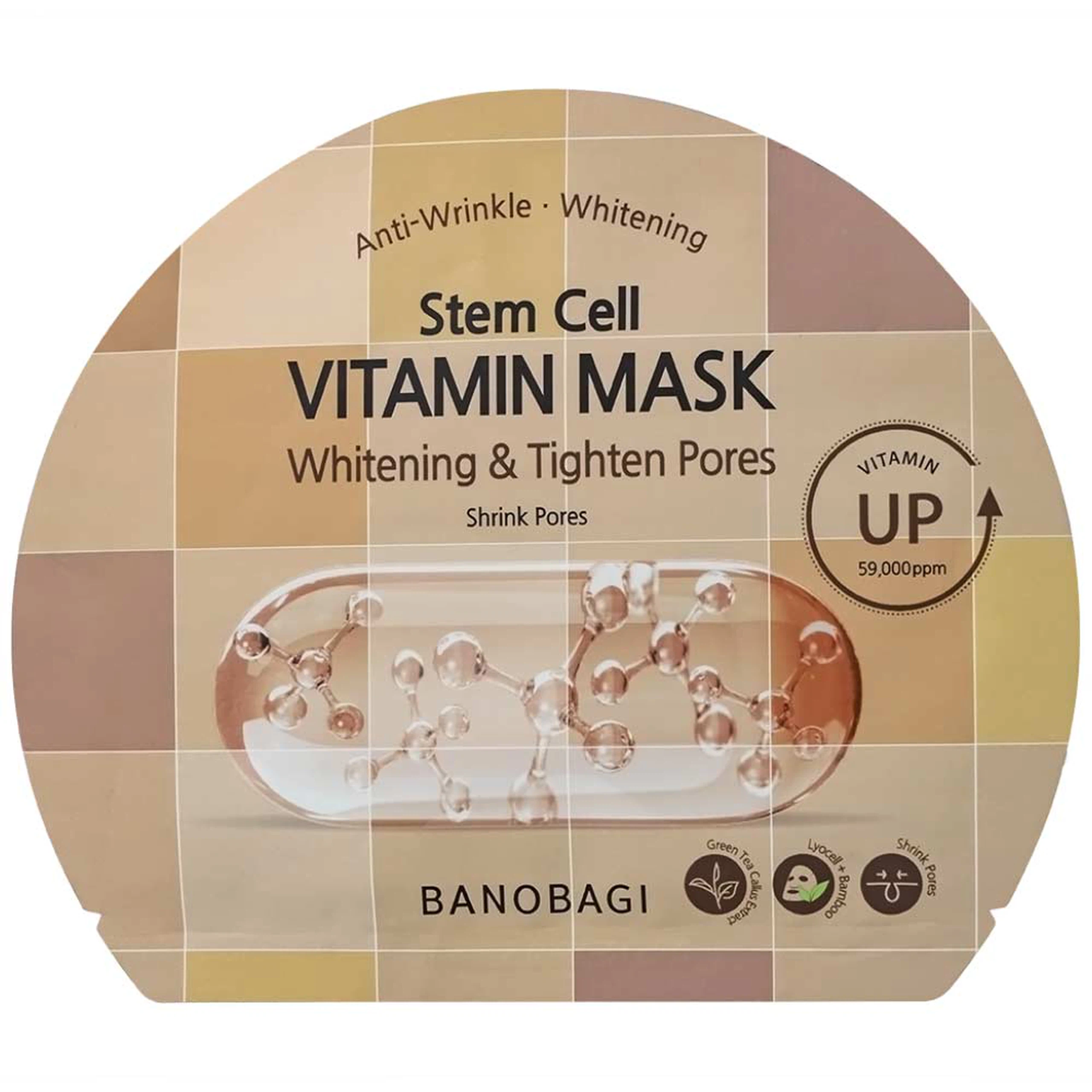 Mặt nạ Banobagi Stem Cell Vitamin Mask Whitening And Tighten Pores cung cấp độ ẩm cho da, loại bỏ dầu (30g)