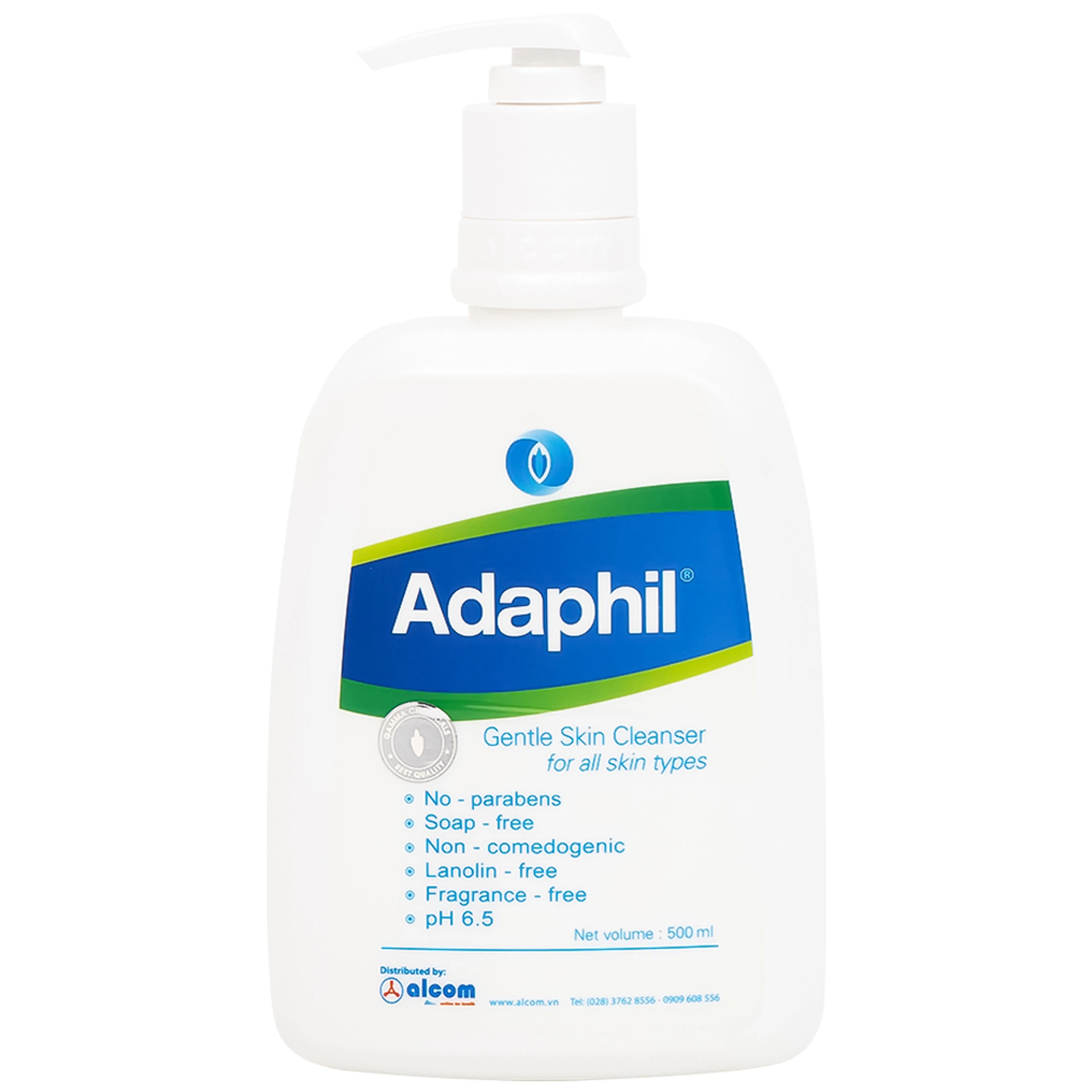 Sữa rửa mặt và toàn thân Adaphil Gentle Skin Cleanser giúp làm sạch và dưỡng da (500ml)