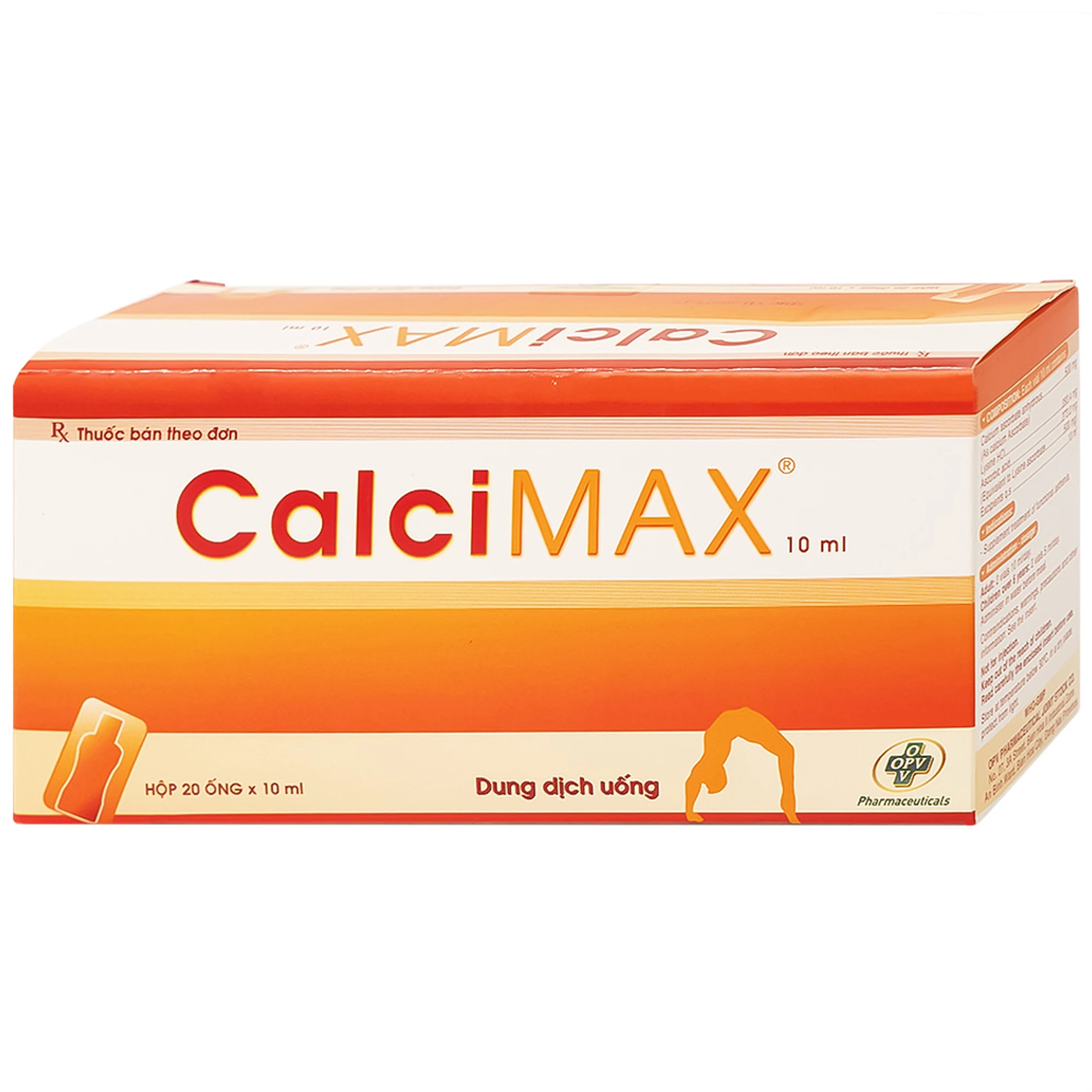 Dung dịch uống CalciMAX OPV giúp ngon miệng, chắc khỏe xương (20 ống x 10ml)