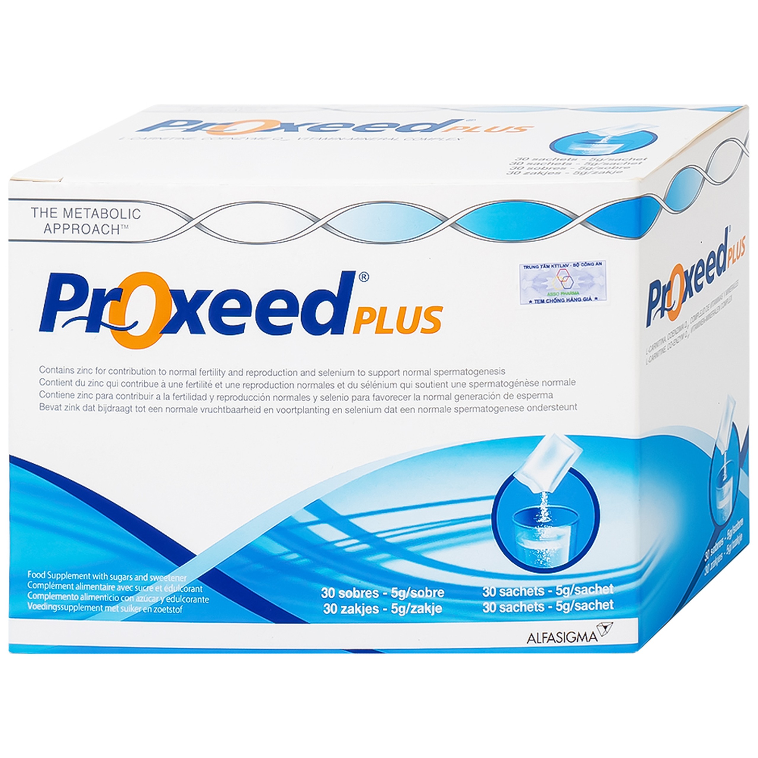 Bột Proxeed Plus Sigma-tau hỗ trợ sức khỏe sinh sản nam giới (30 gói x 5g)