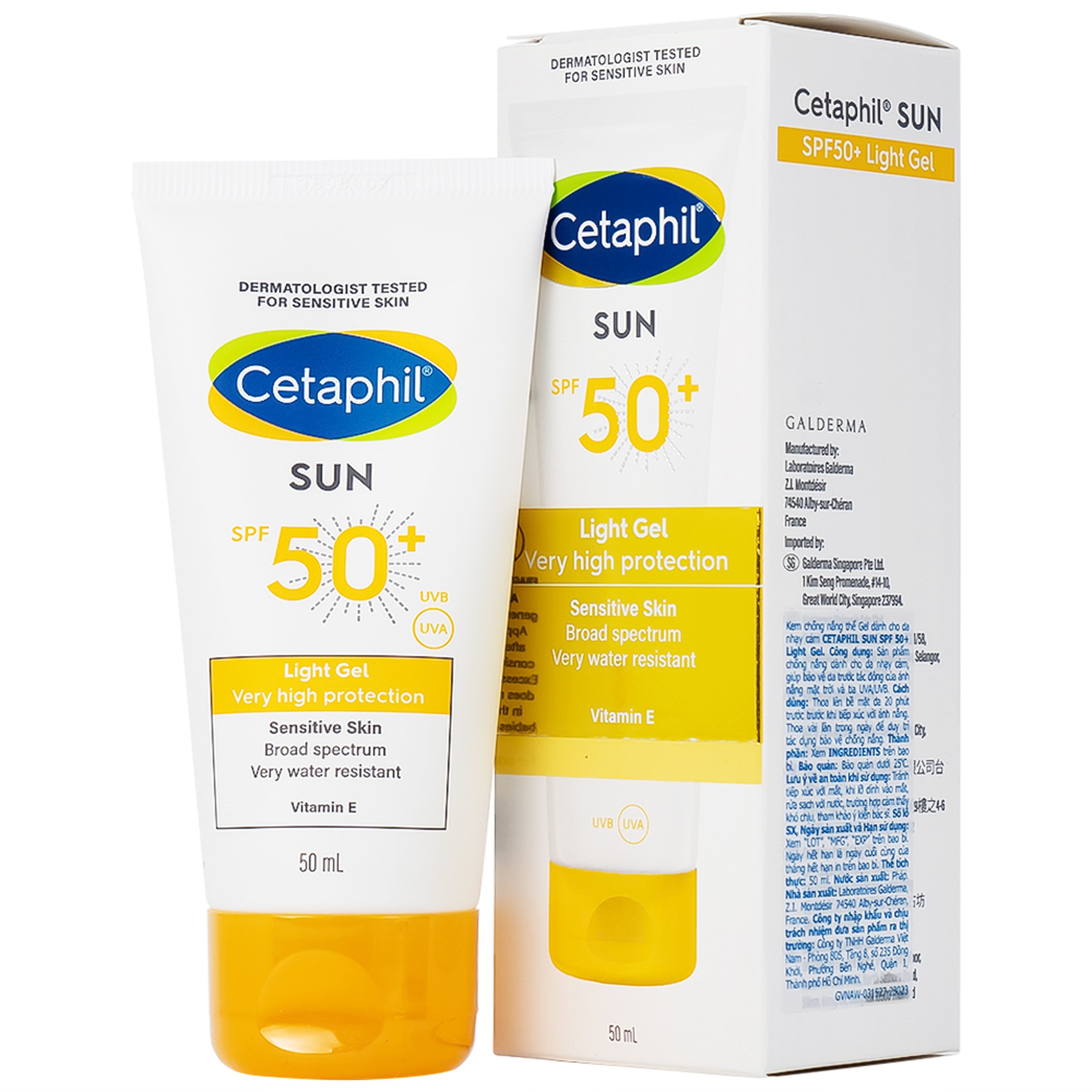 Kem chống nắng Cetaphil Sun Spf 50+ bảo vệ da trước tác động của ánh nắng mặt trời (50ml)