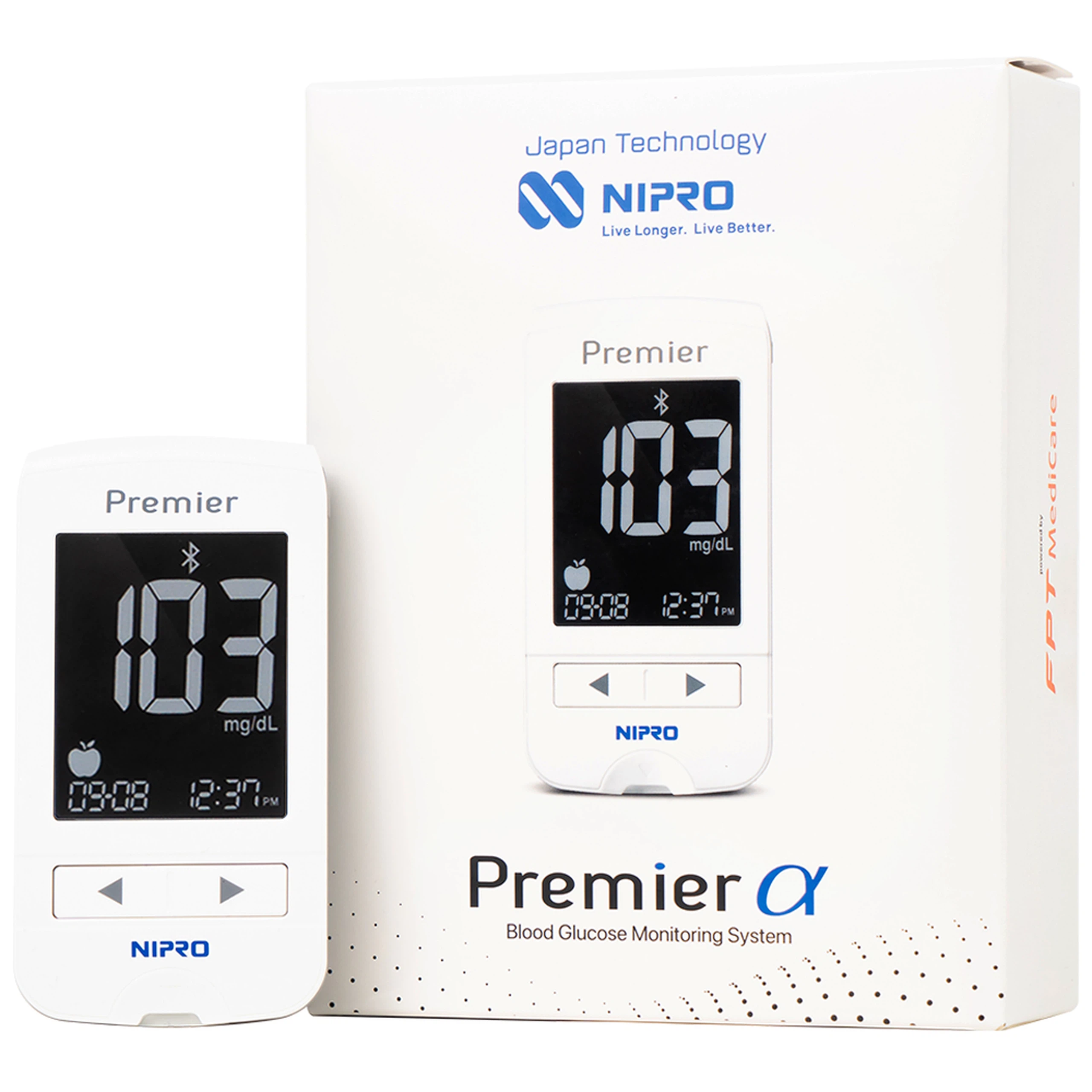 Máy đo đường huyết Nipro Premier Alpha giúp đo đường huyết một cách an toàn, nhanh chóng, chính xác
