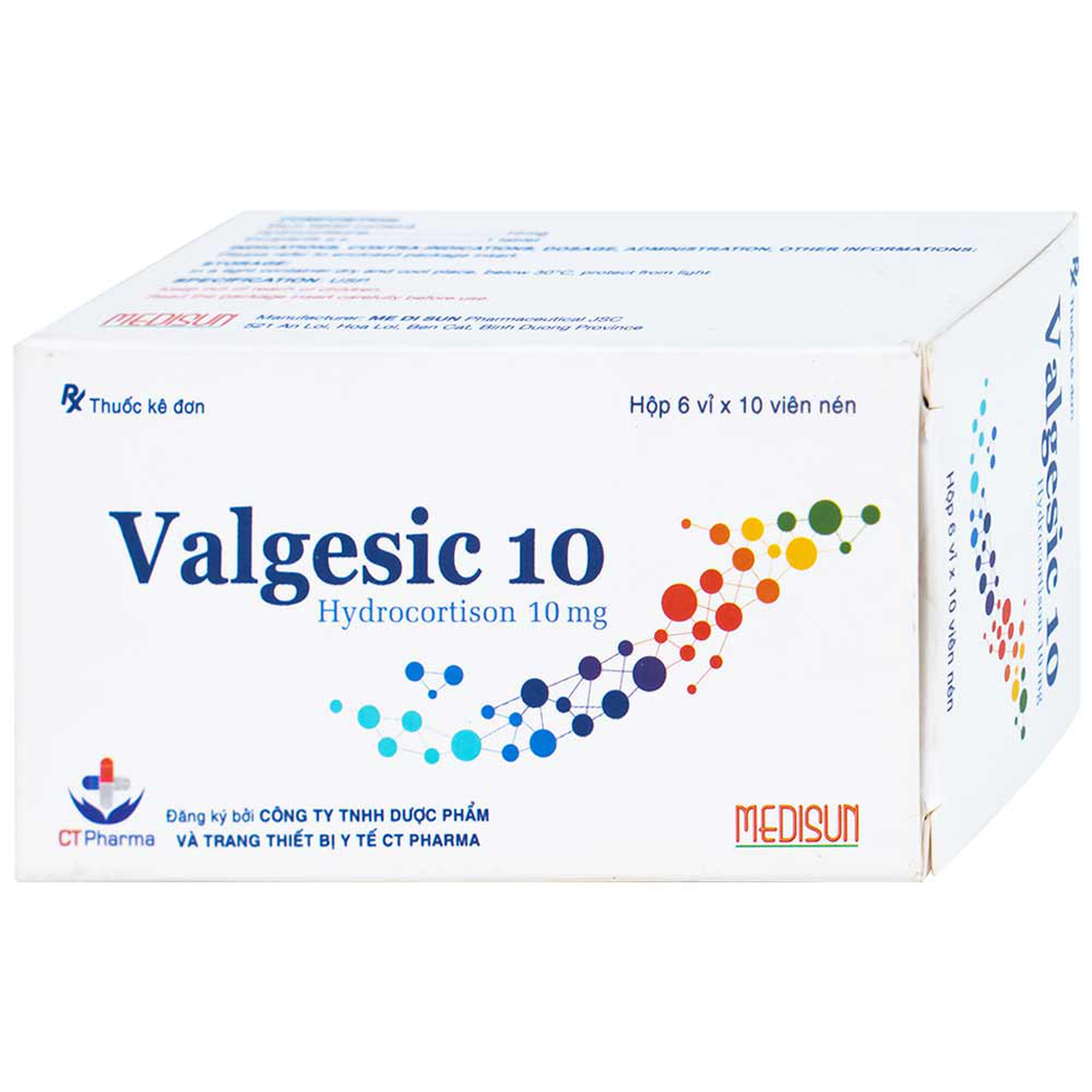 Thuốc Valgesic 10 CT Pharma liệu pháp thay thế tăng sản lượng thận ở trẻ (6 vỉ x 10 viên)