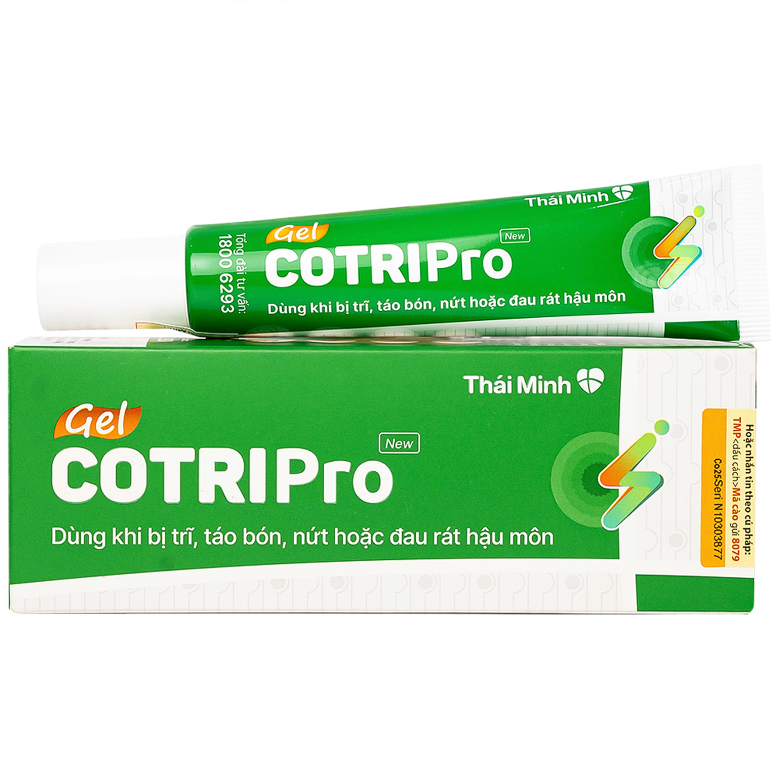 Gel Cotripro Thái Minh hỗ trợ cho người bị trĩ, táo bón, nứt hoặc đau rát hậu môn (25g)