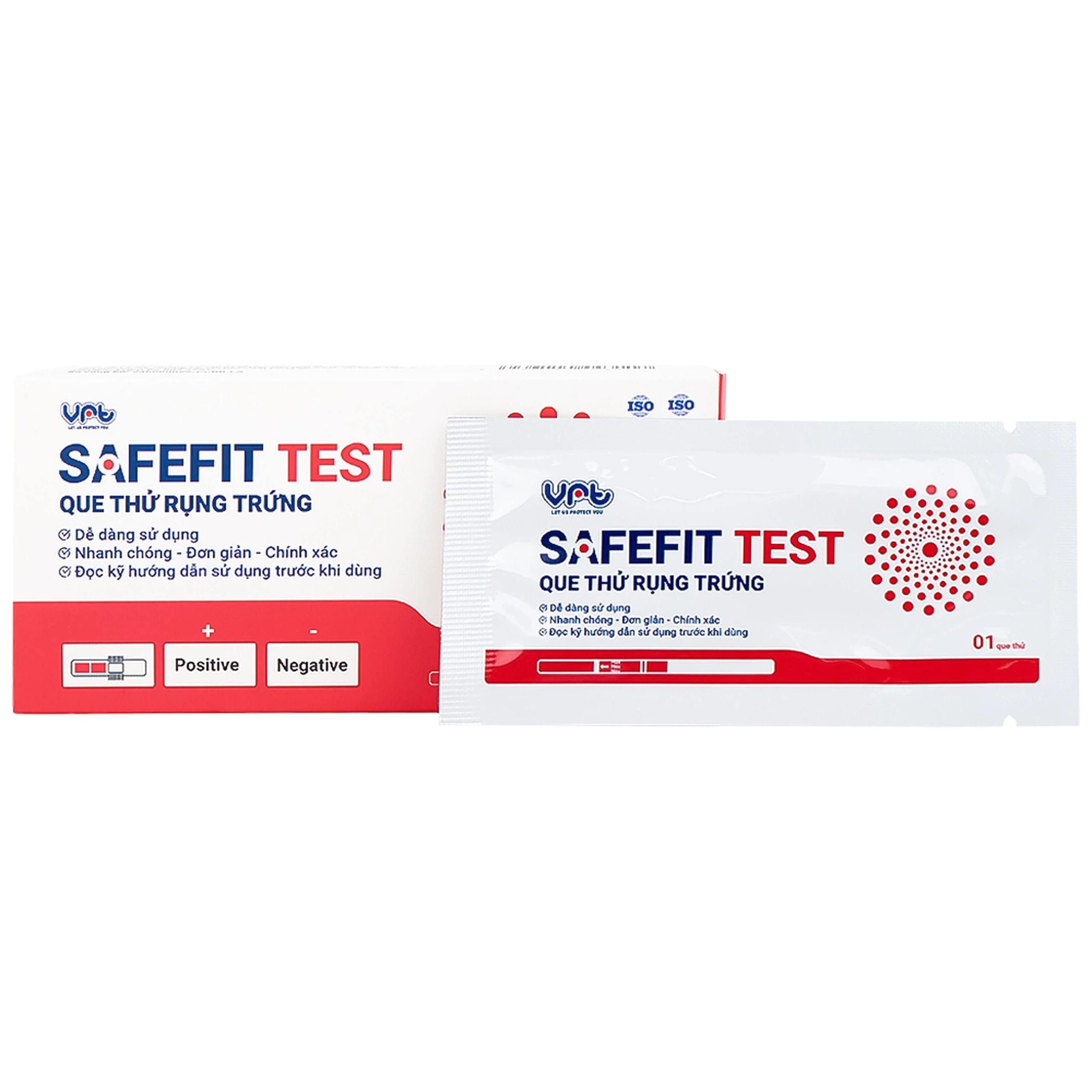 Que thử rụng trứng Safefit Test dùng để xác định ngày rụng trứng (7 que)