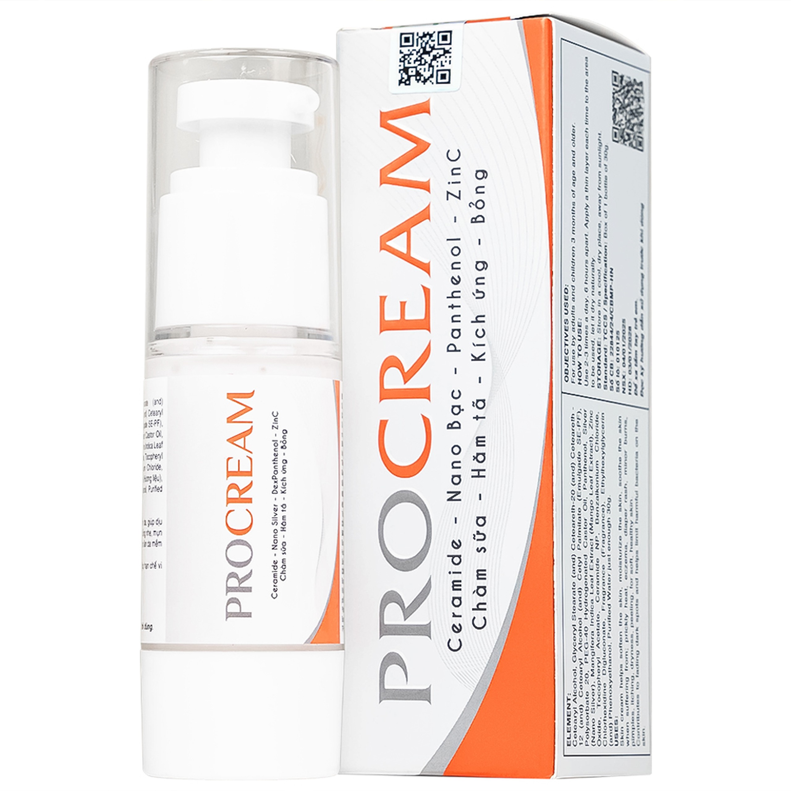 Kem bôi Procream giảm tình trạng chàm sữa, hăm tã, kích ứng, bỏng (30g)