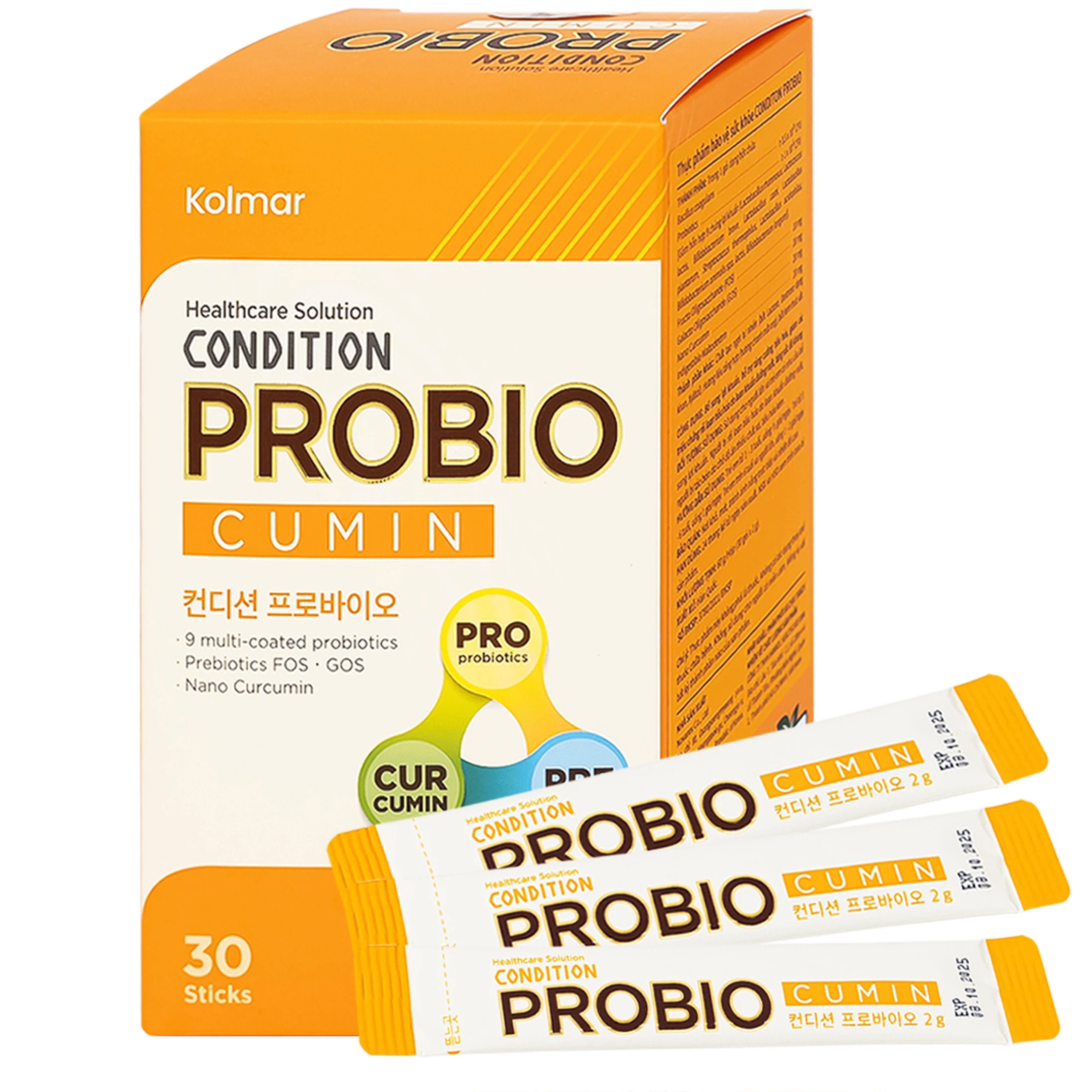 Thực phẩm bảo vệ sức khỏe Condition Probio Cumin bổ sung lợi khuẩn, hỗ trợ tăng cường tiêu hóa (30 gói x 2g)