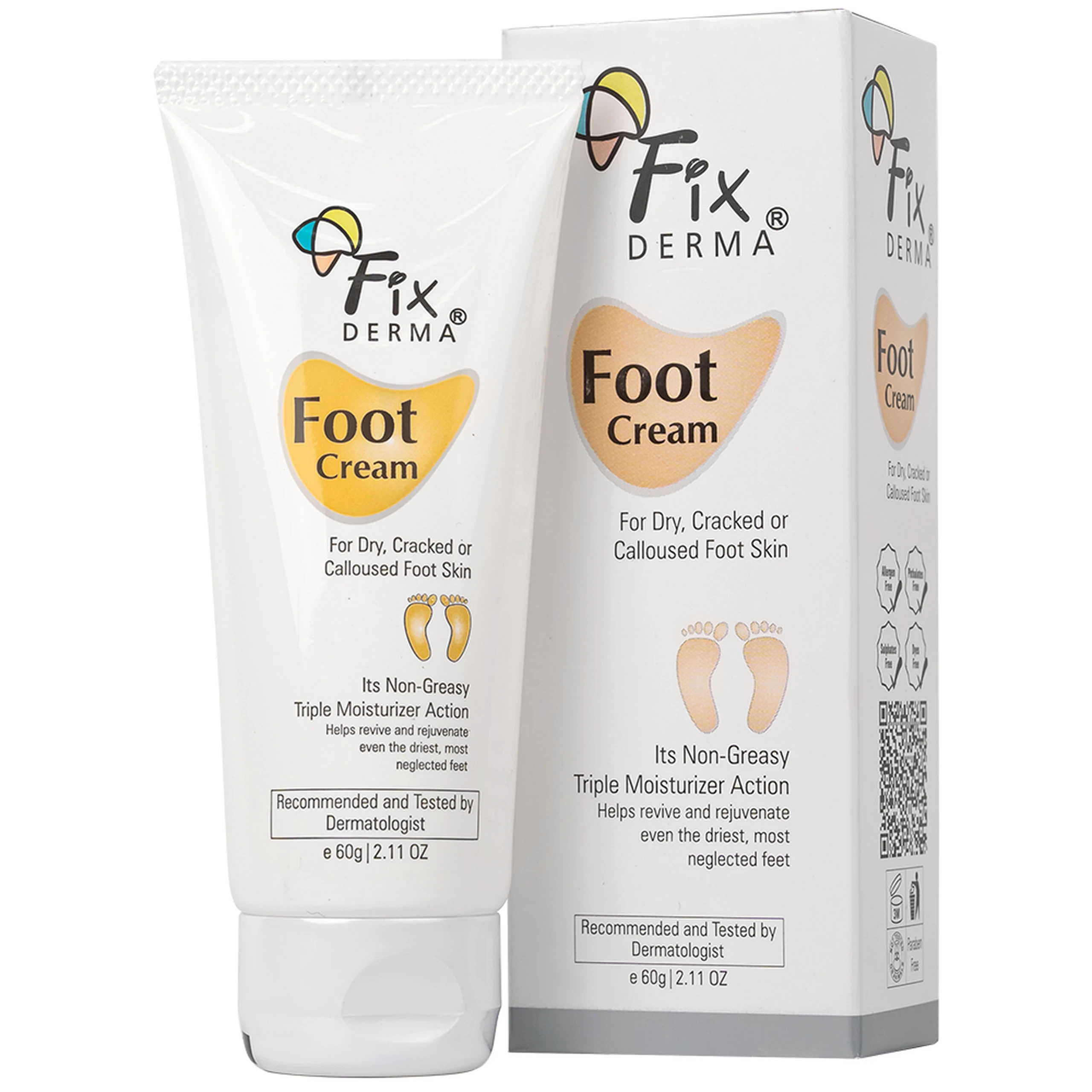 Kem dưỡng chống nứt gót chân Fixderma Foot Cream cung cấp độ ẩm, làm mềm da gót chân (60g)