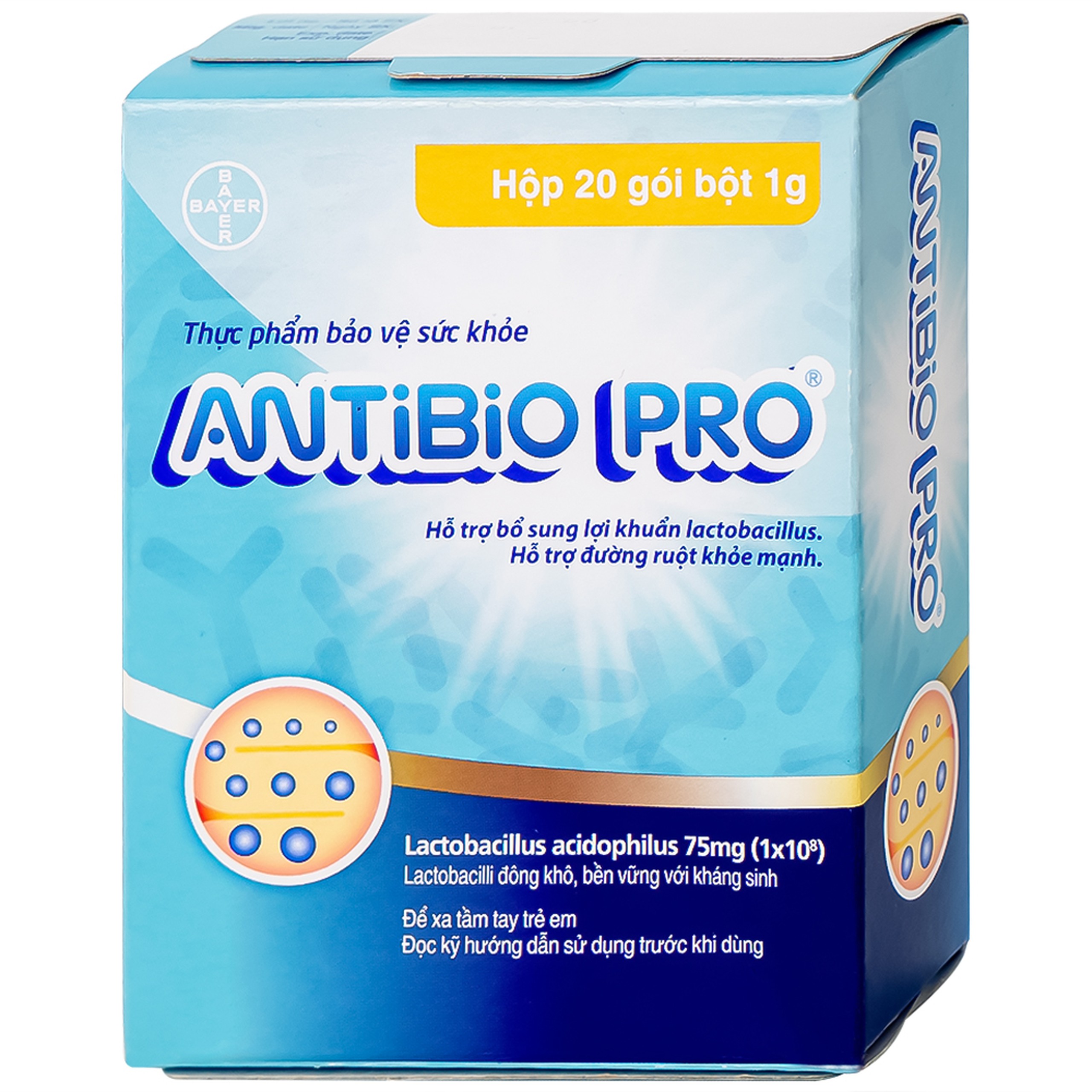 Thực phẩm bảo vệ sức khỏe Antibio Pro hỗ trợ bổ sung lợi khuẩn lactobacillus (20 gói x 1g)