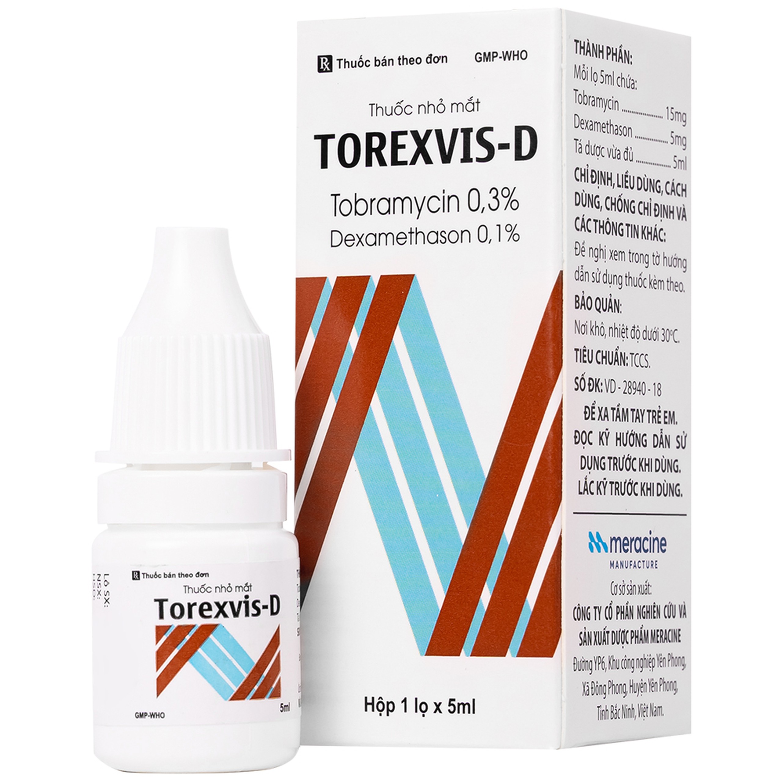 Thuốc nhỏ mắt Torexvis 0,3% Gia Nguyễn phòng và điều trị viêm và ngăn ngừa nhiễm khuẩn (5ml)