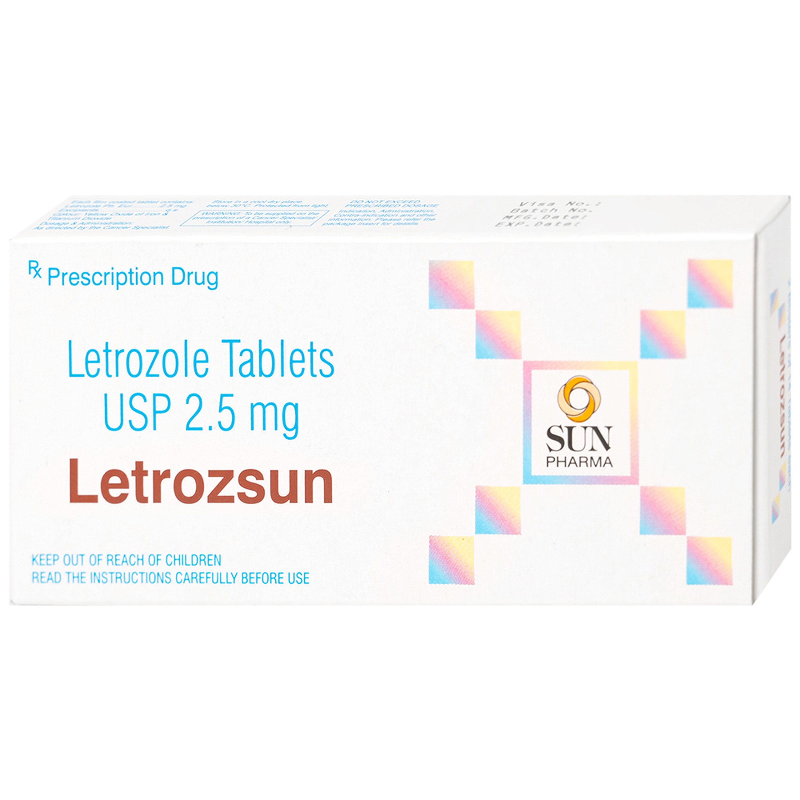 Thuốc Letrozsun 2.5mg Sun Pharma hỗ trợ điều trị ung thư vú (2 vỉ x 14 viên)
