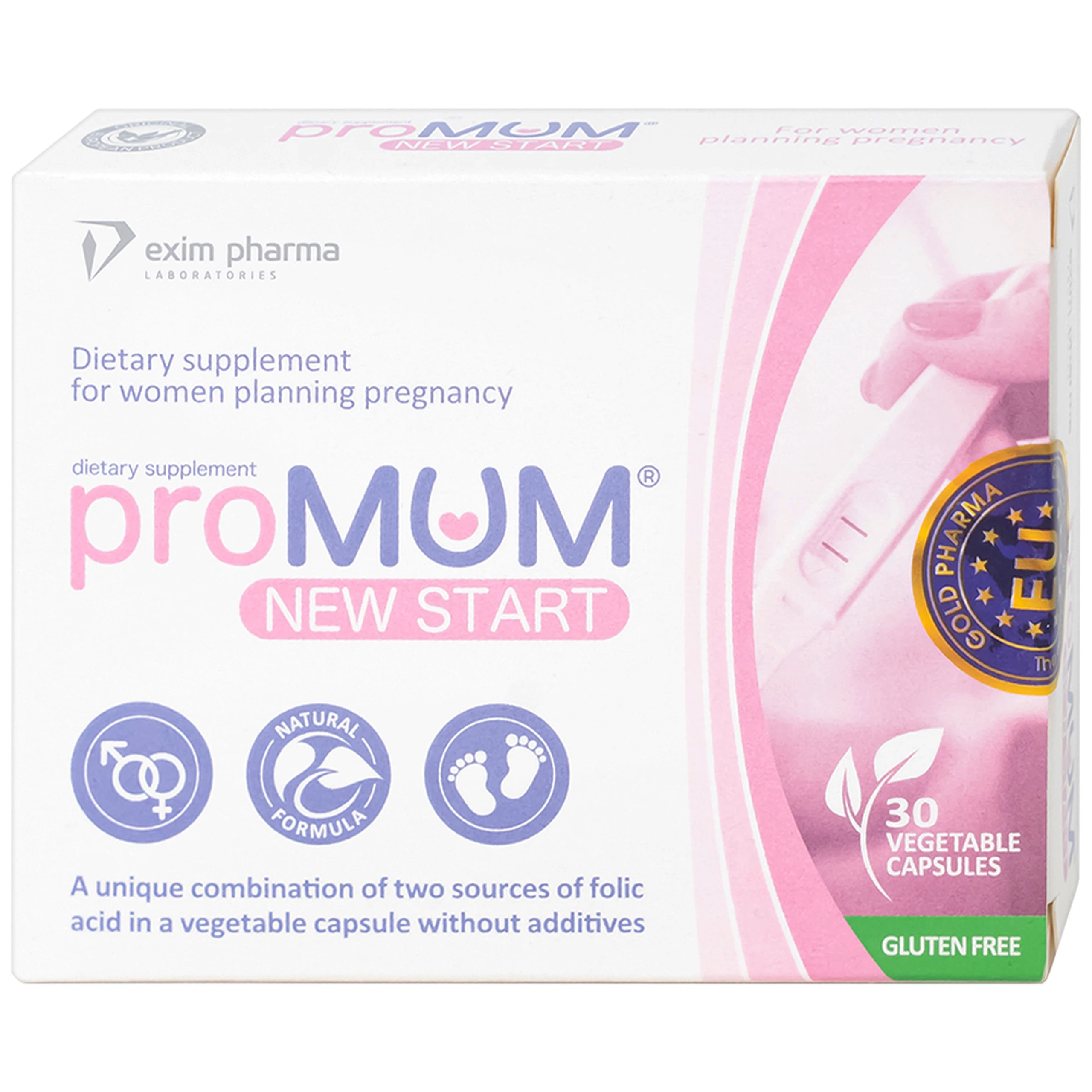 Viên uống proMUM New Start bổ sung vitamin và khoáng chất cho phụ nữ có kế hoạch mang thai (2 vỉ x 15 viên)