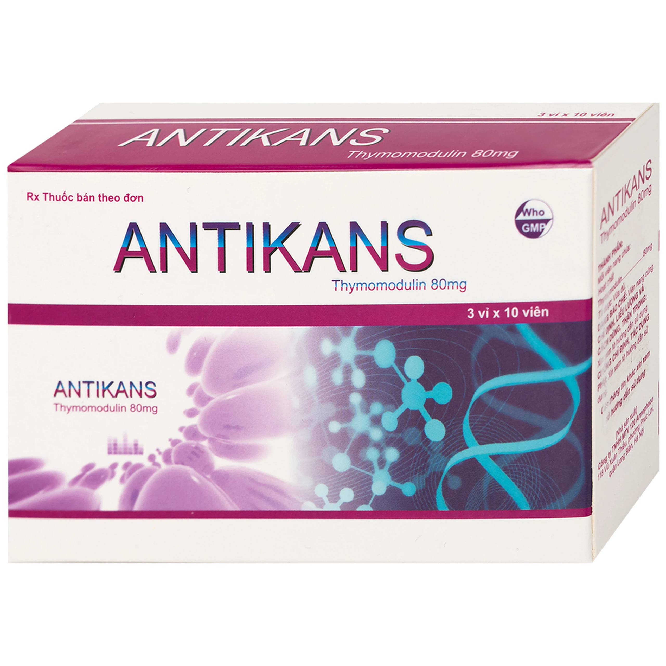 Thuốc Antikans Armephaco hỗ trợ tăng cường hệ miễn dịch (3 vỉ x 10 viên)
