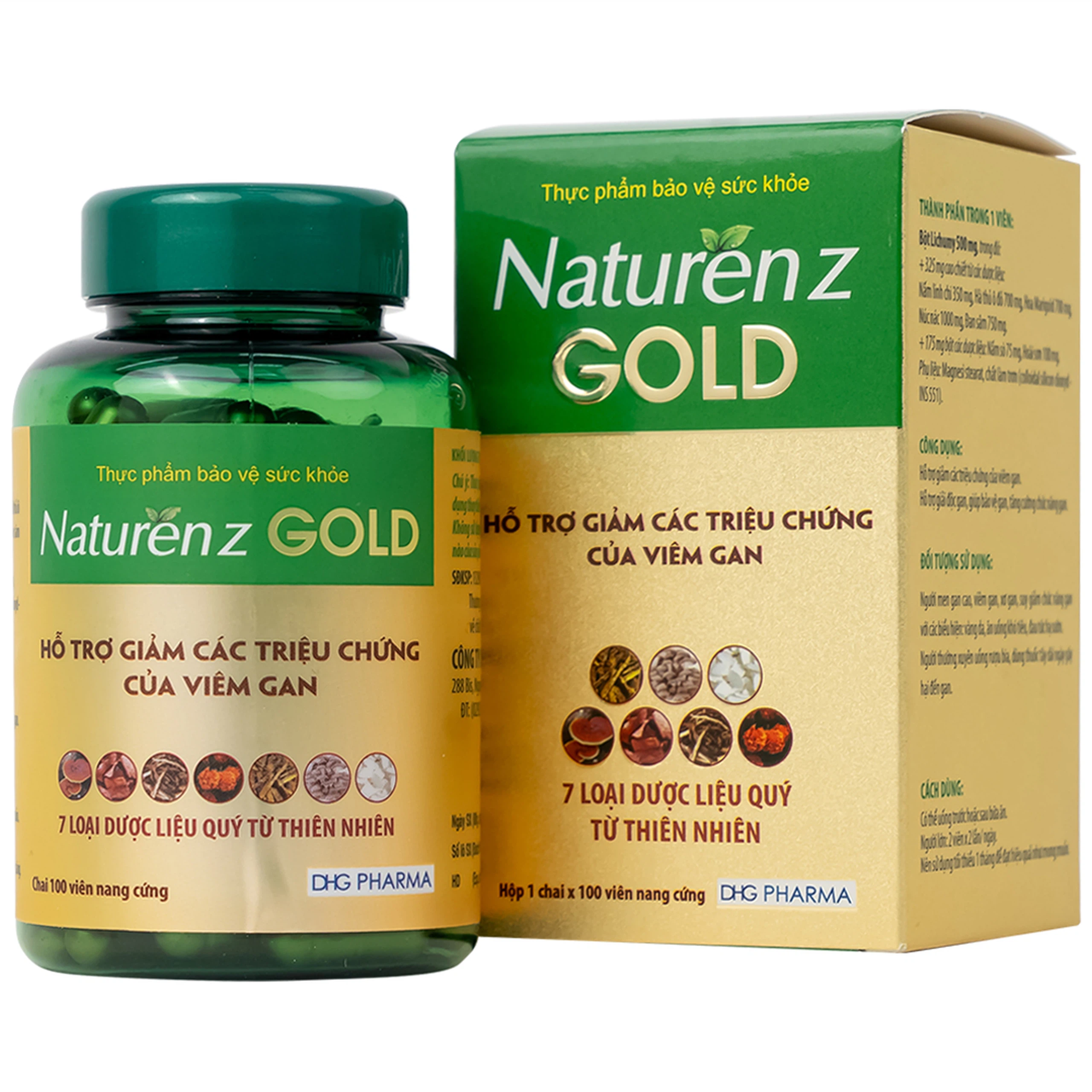 Viên nang cứng Naturenz Gold DHG Pharma hỗ trợ giảm các triệu chứng của viêm gan (100 viên)