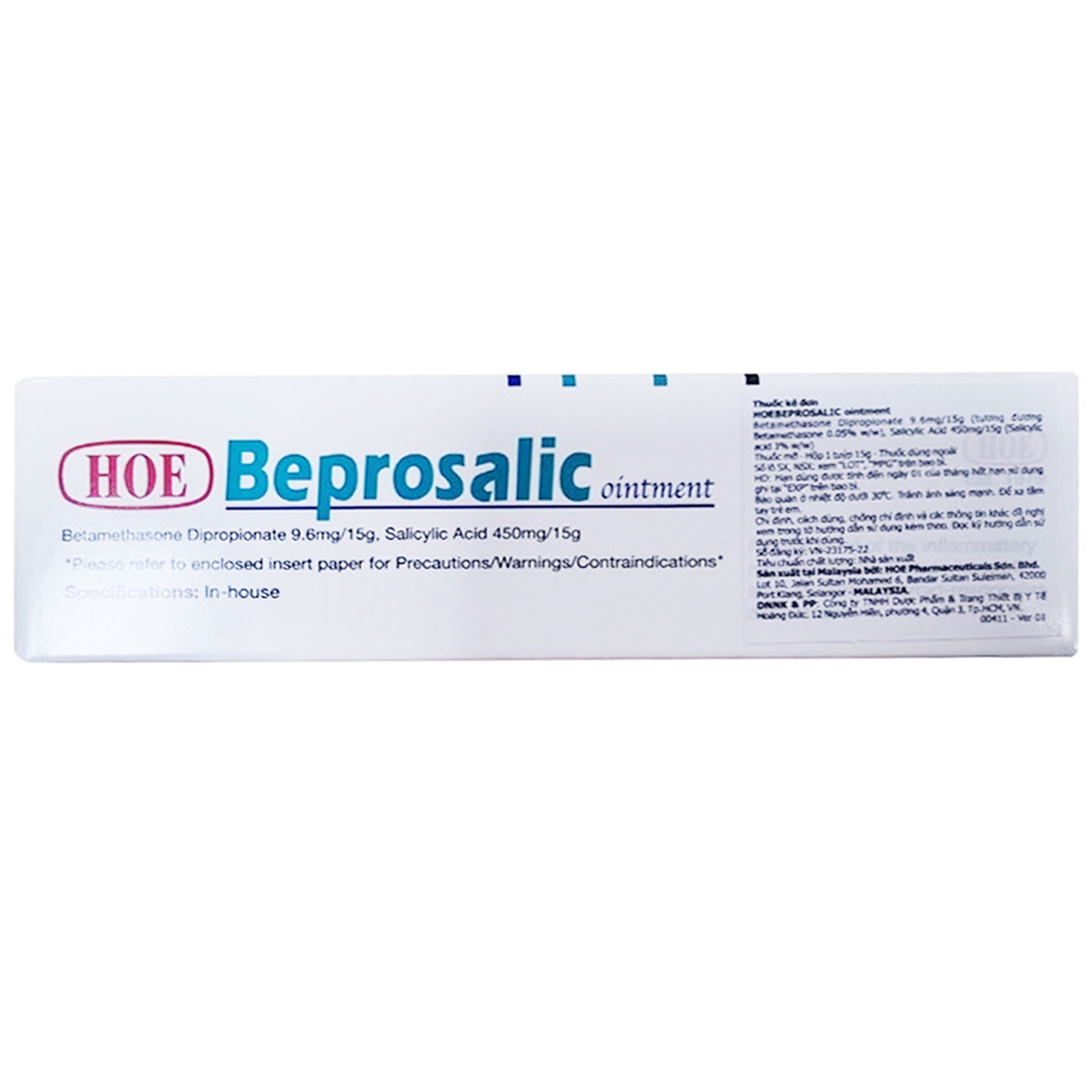 Thuốc mỡ Beprosalic Ointment HOE Pharmaceuticals điều trị vảy nến, viêm da (15g)