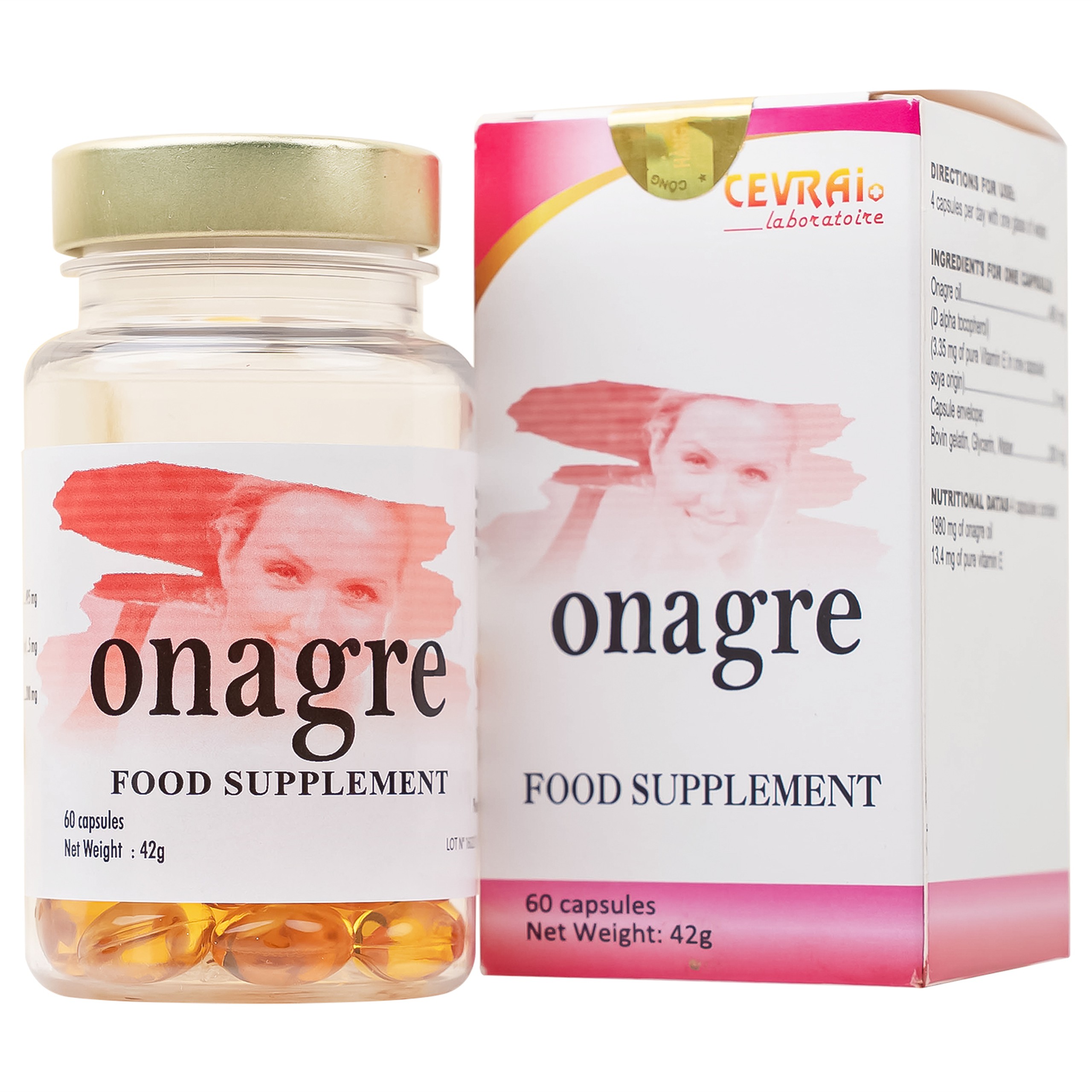Viên uống Onagre Cevrai hỗ trợ làm giảm triệu chứng tiền kinh nguyệt, tiền mãn kinh và mãn kinh (60 viên)