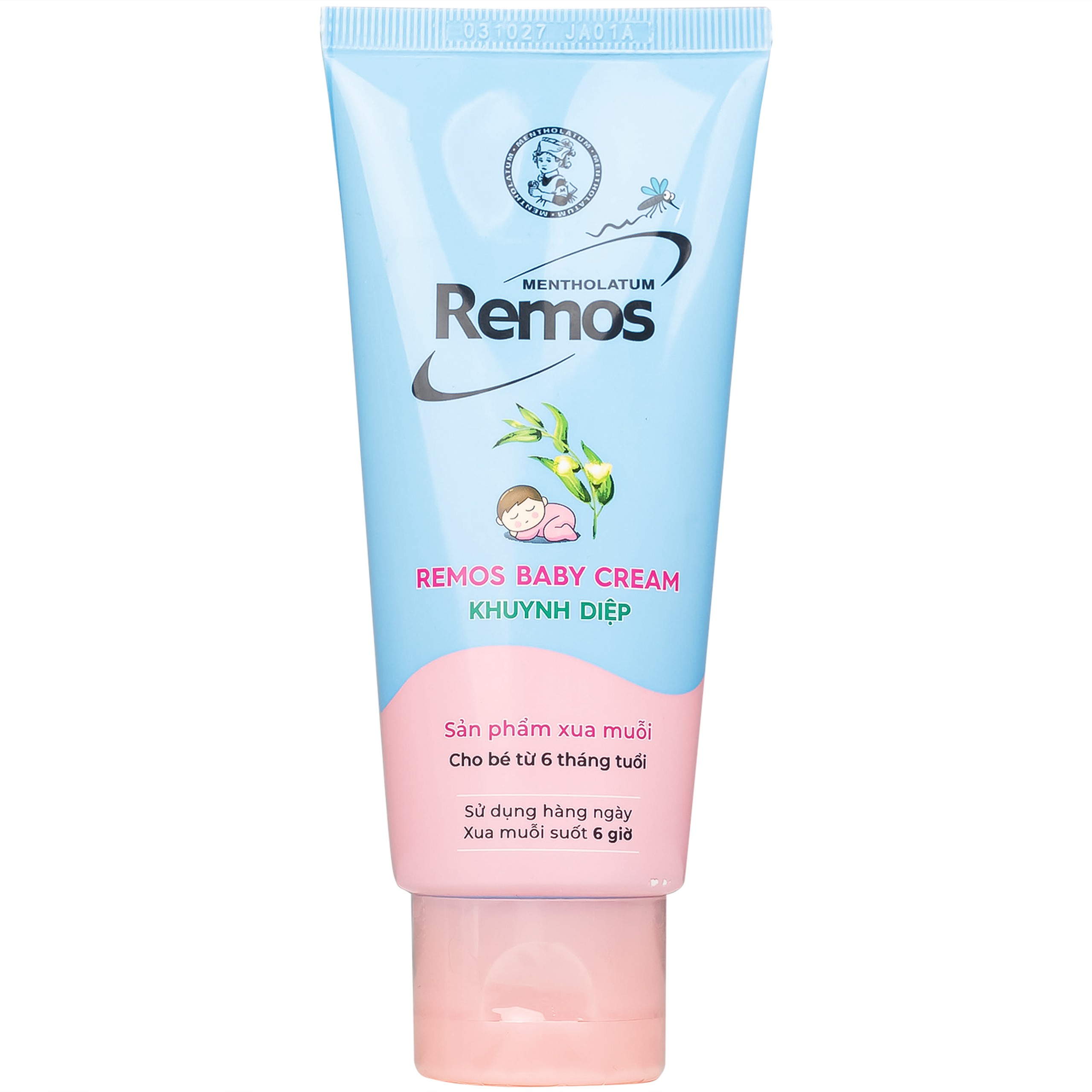 Kem xua muỗi Remos Baby Cream hương khuynh diệp suốt 6 giờ cho bé từ 6 tháng tuổi (70g)