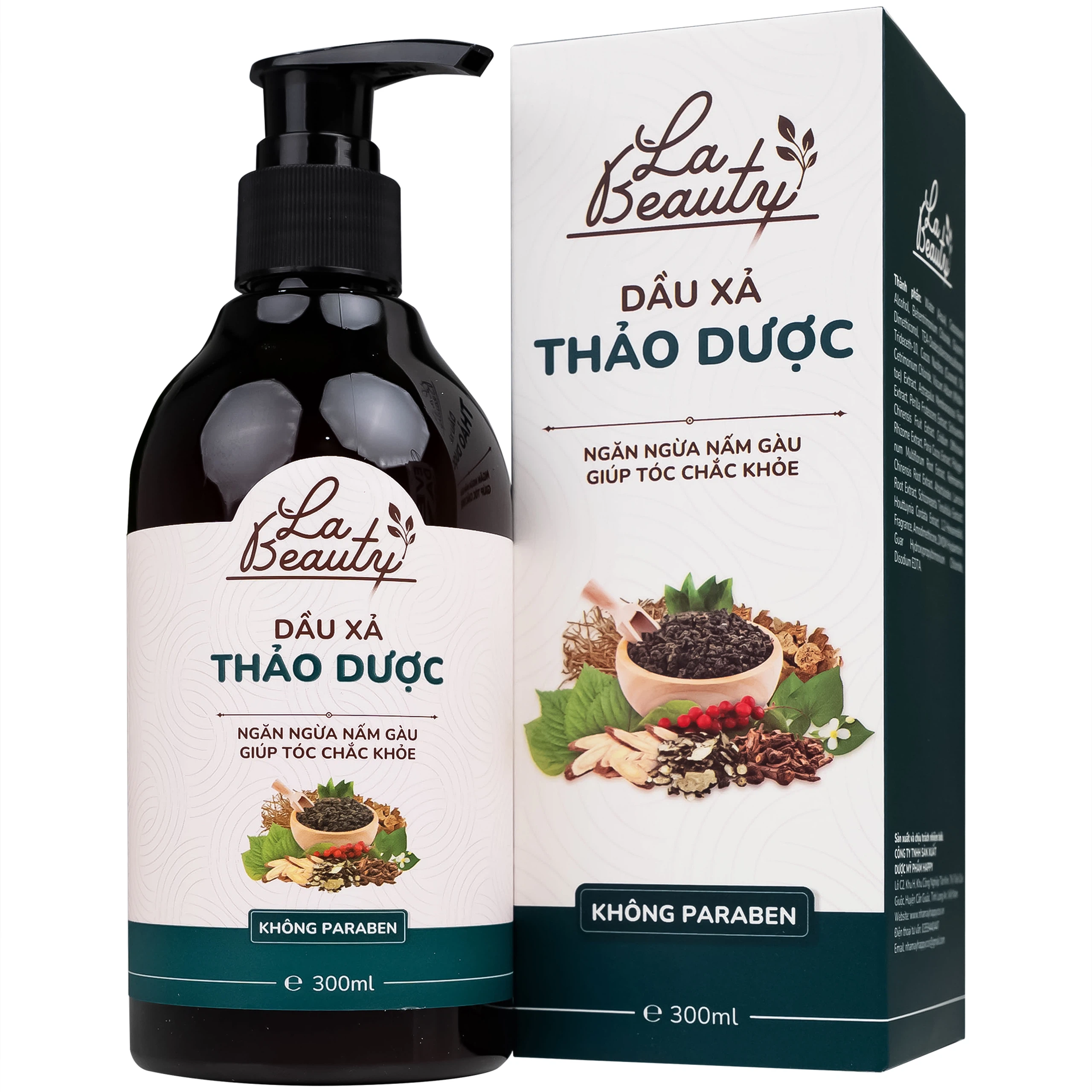 Dầu xả thảo dược La Beauty nuôi dưỡng da đầu, cho tóc suôn mượt (300ml)