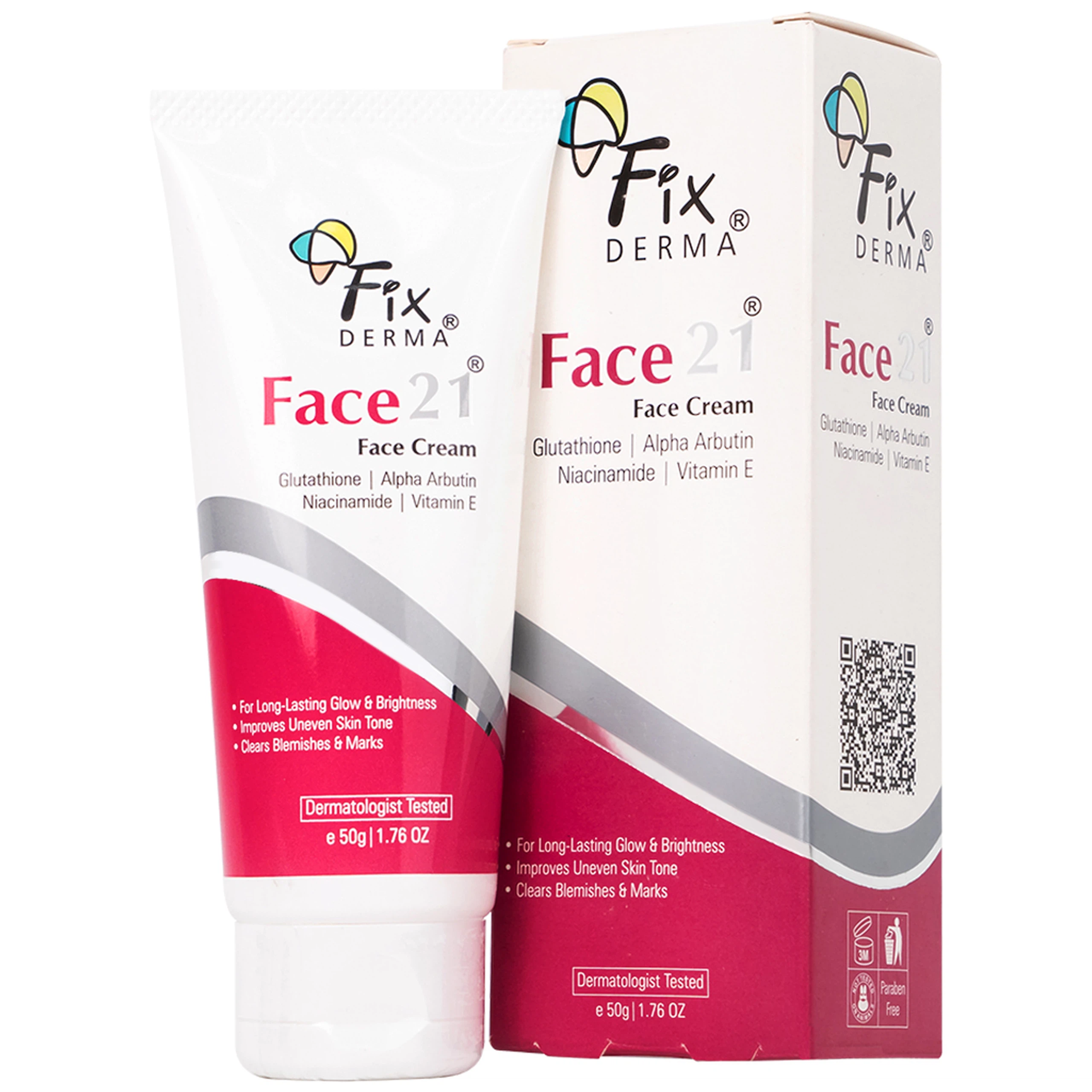 Kem dưỡng ẩm sáng da Fixderma Face21 Face Cream giúp da trắng sáng, mịn màng (50g)
