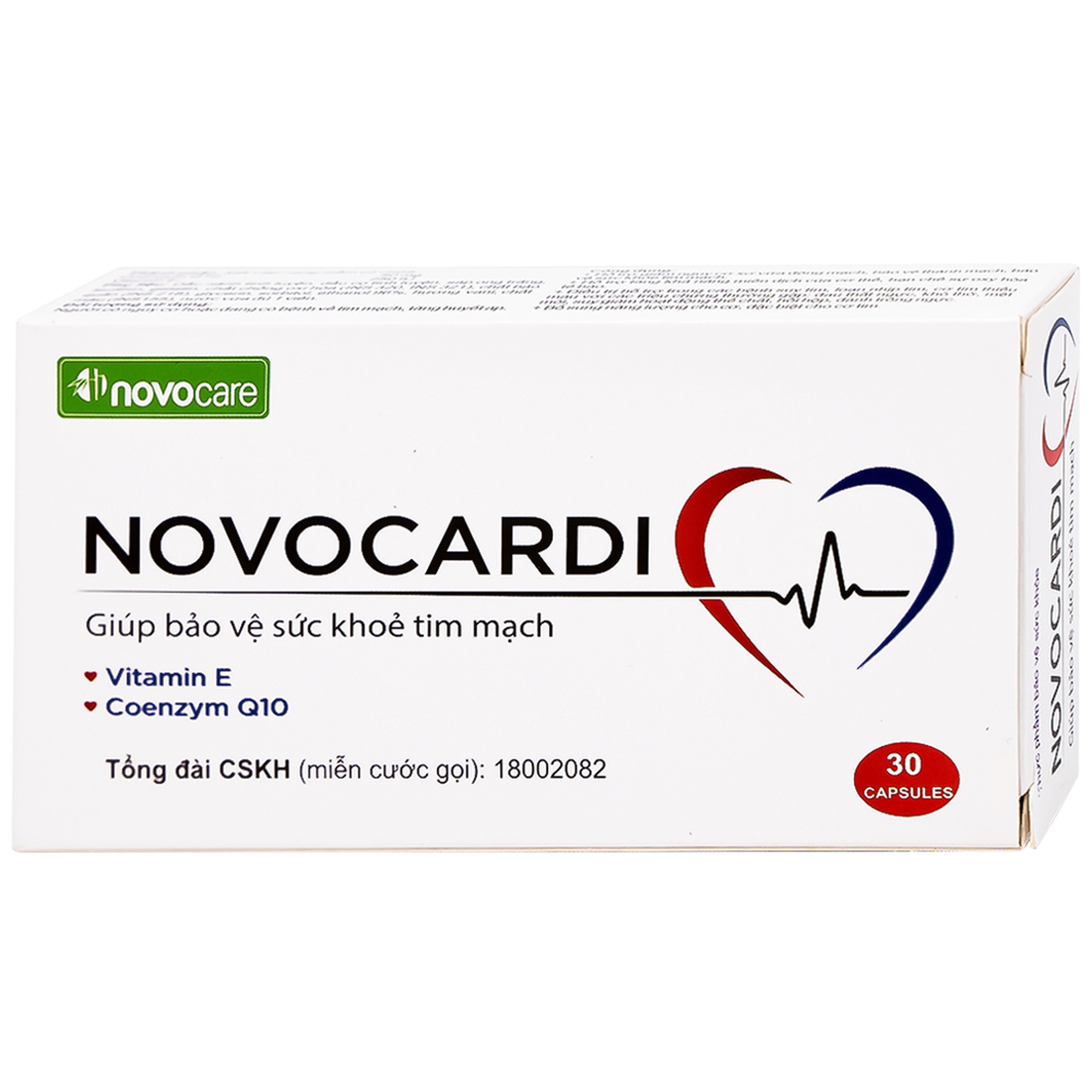 Viên uống Novocardi Novocare hỗ trợ giảm nguy cơ xơ vữa động mạch, bảo vệ thành mạch (30 viên)