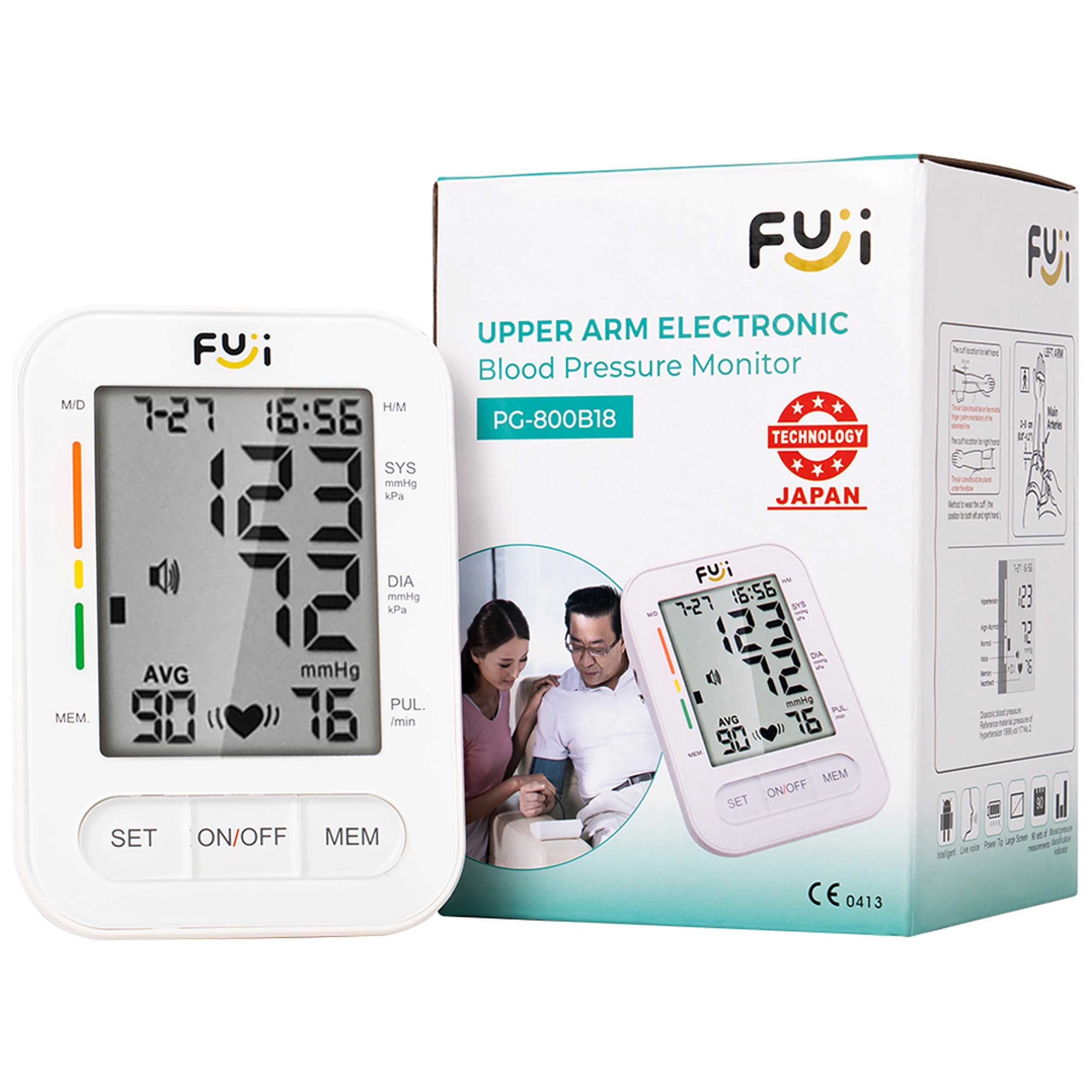Máy đo huyết áp bắp tay Fuji PG-800B18 hỗ trợ đo huyết áp