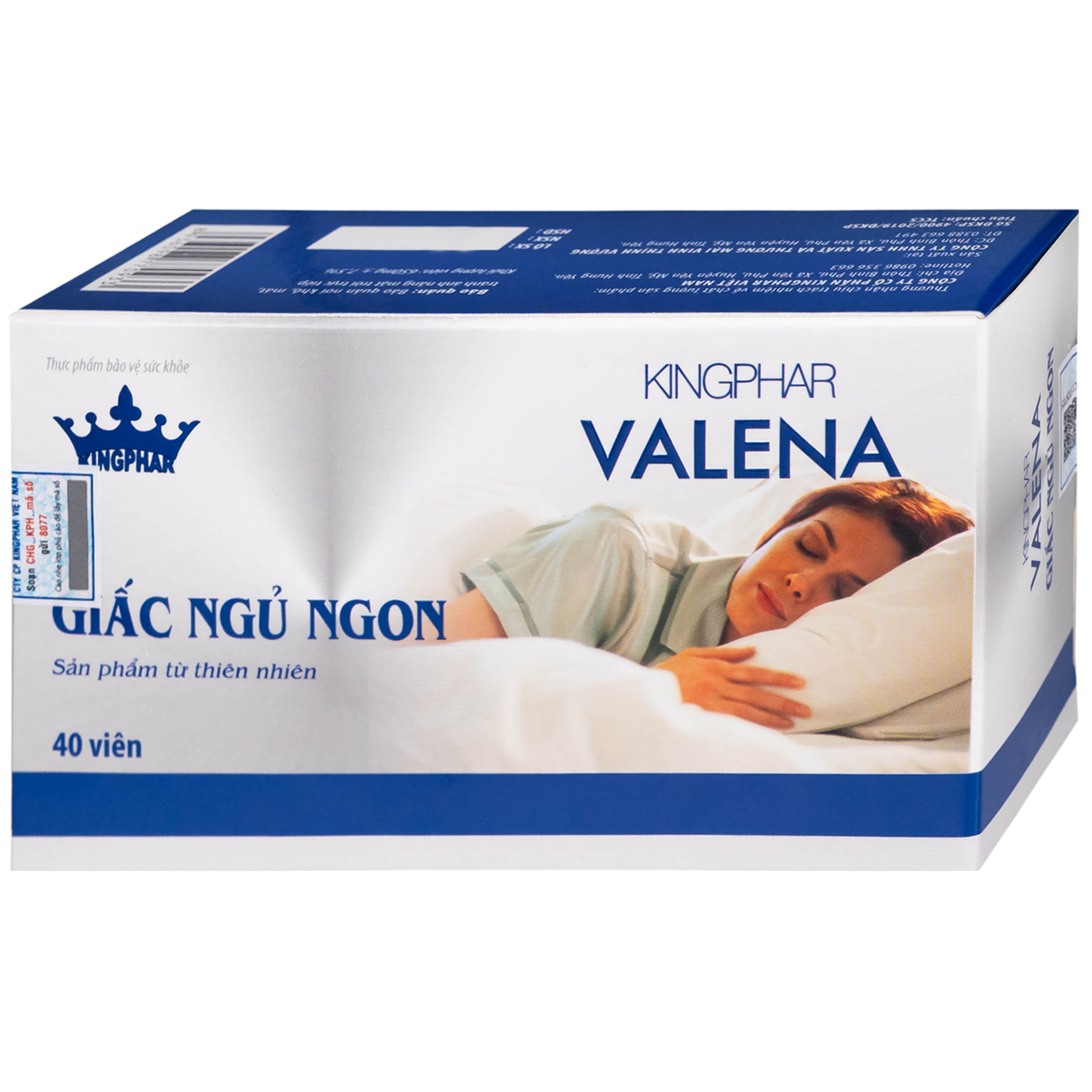 Viên uống Valena Kingphar giúp an thần, hỗ trợ dễ ngủ (4 vỉ x 10 viên)