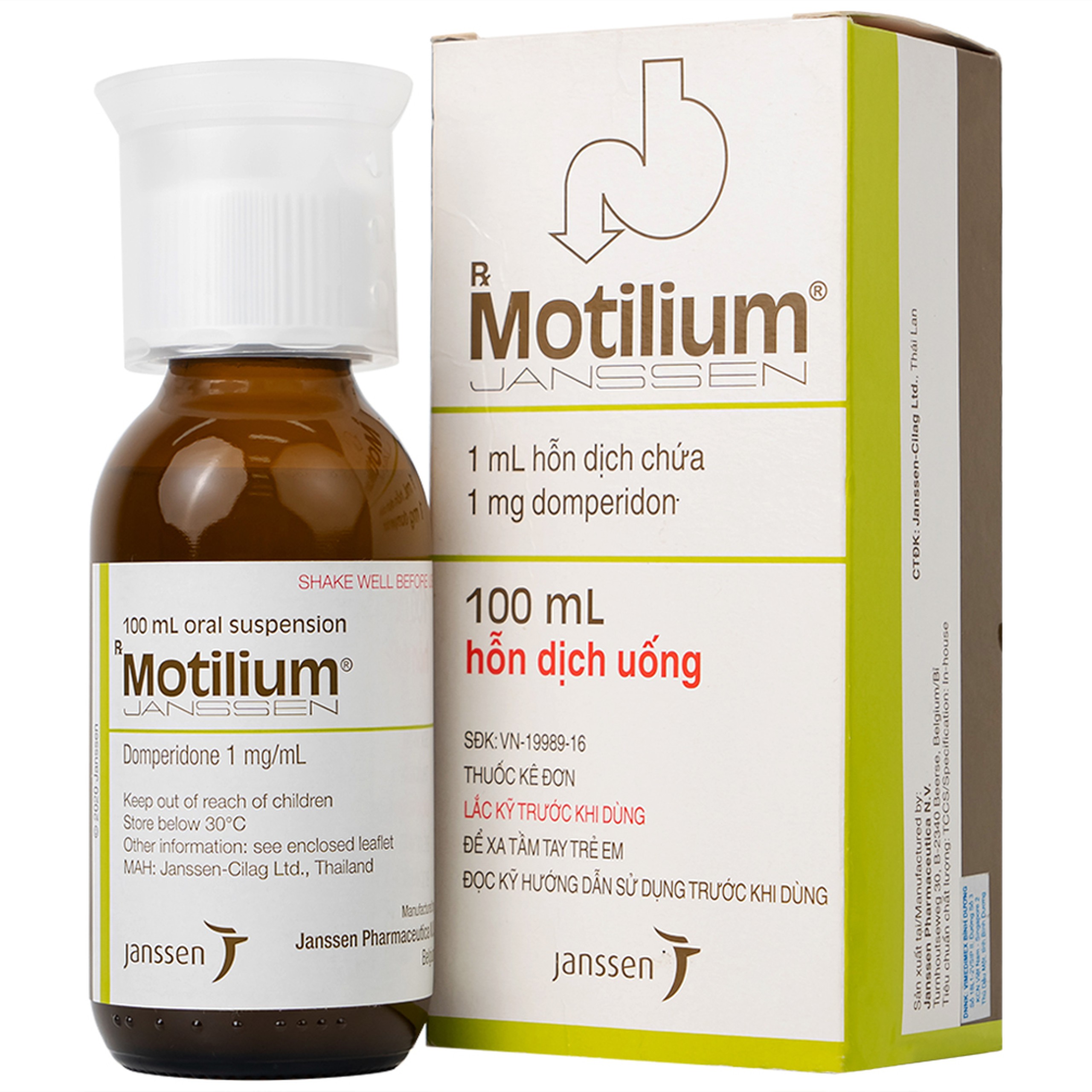 Hỗn dịch uống Motilium Janssen điều trị triệu chứng nôn và buồn nôn (100ml)