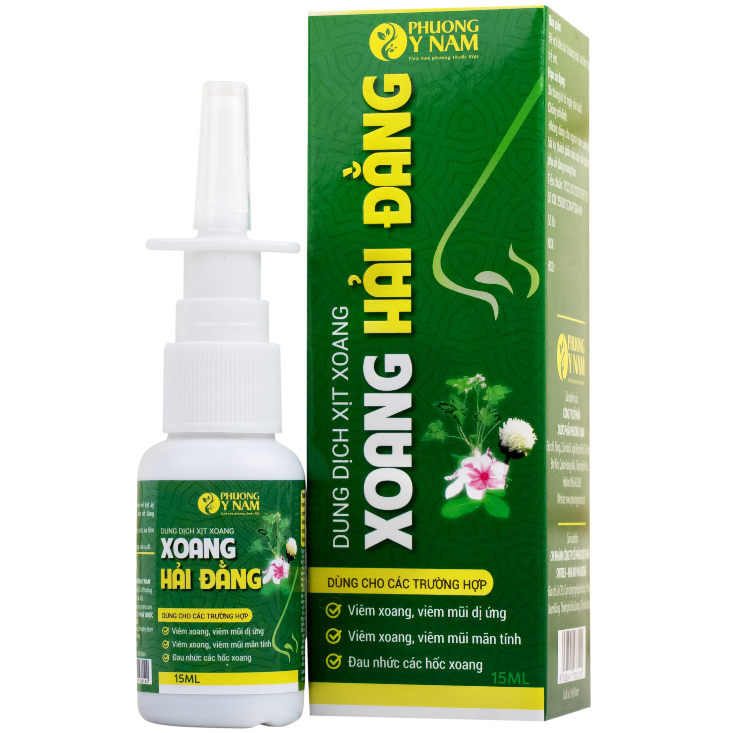 Dung dịch xịt mũi xoang Hải Đằng làm sạch sâu, rửa trôi dịch nhầy, bụi bẩn trong mũi (15ml)