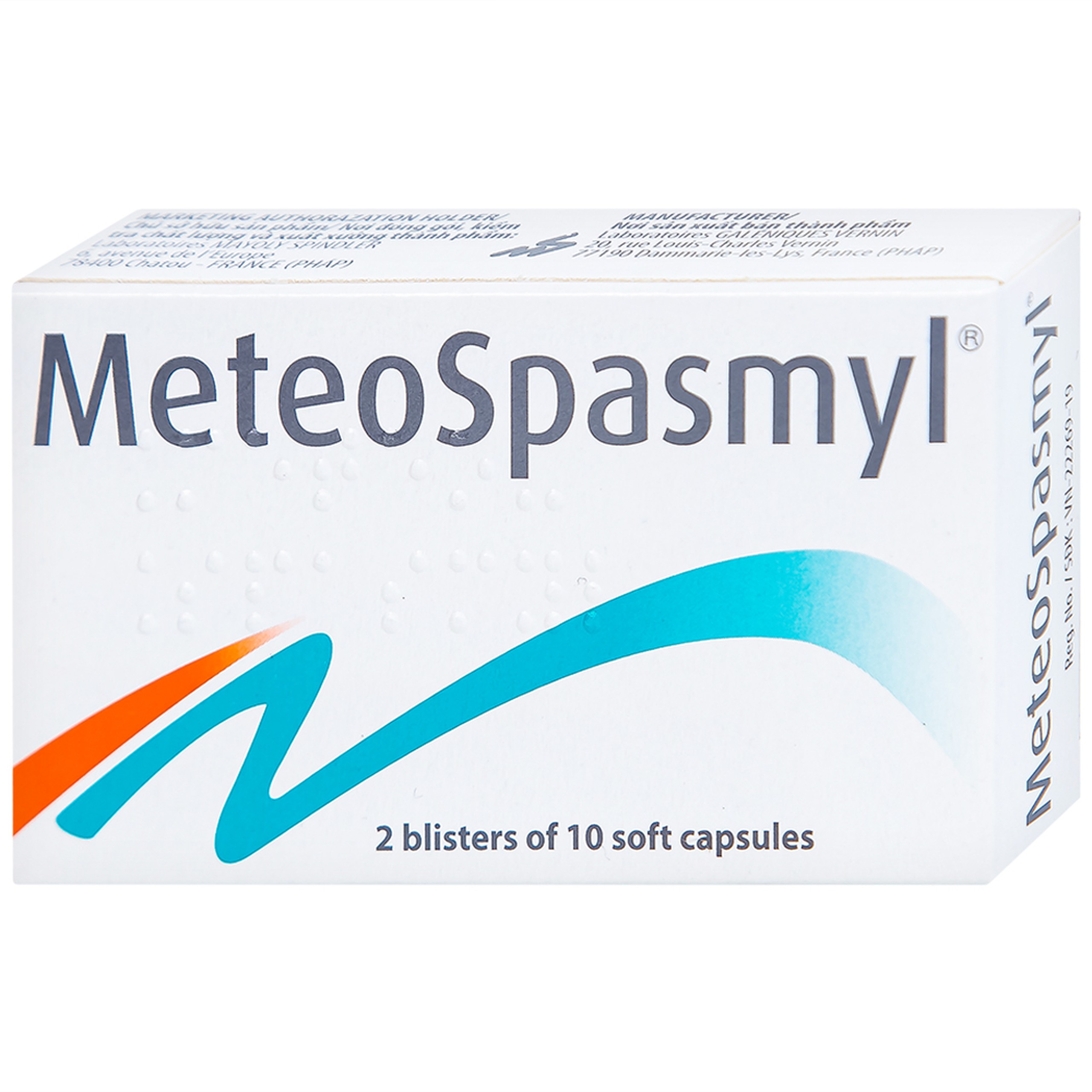 Thuốc Meteospasmyl Mayoly Spindler điều trị các rối loạn đường ruột (2 vỉ x 10 viên)