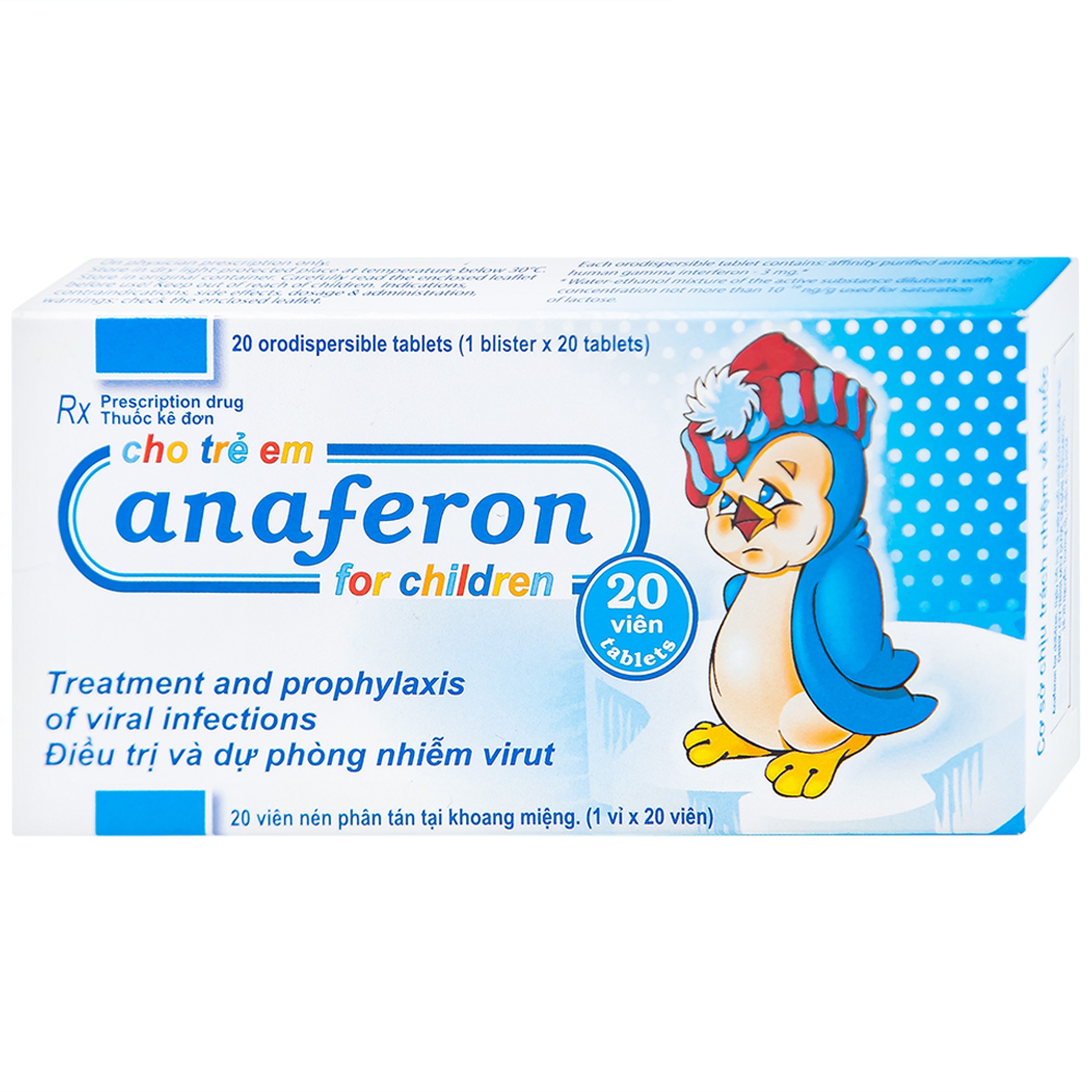 Thuốc Anaferon For Children Materia điều trị và dự phòng nhiễm virus (1 vỉ x 20 viên)
