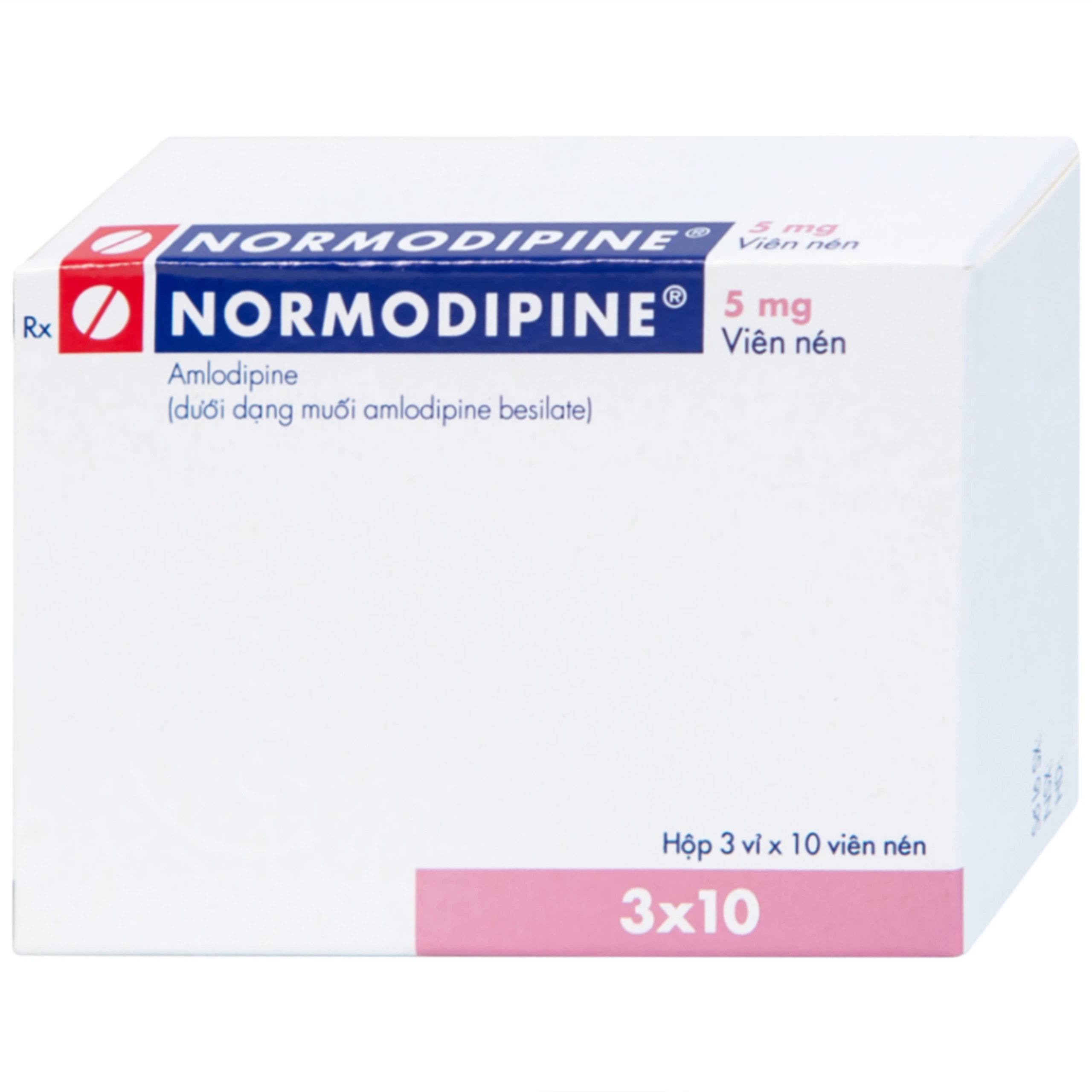 Viên nén Normodipine 5mg Gedeon điều trị tăng huyết áp, đau thắt ngực ổn định (3 vỉ x 10 viên)