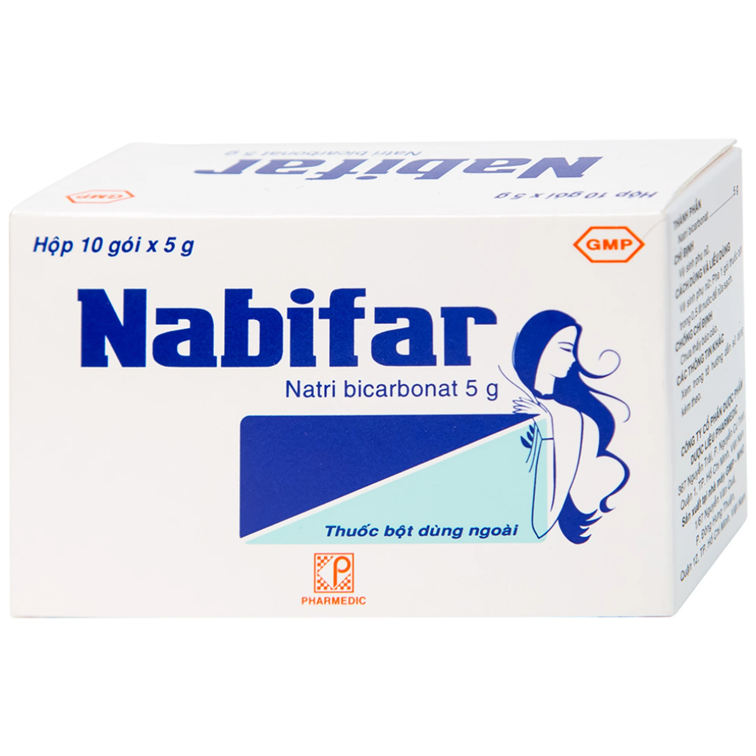 Thuốc bột Nabifar Pharmedic dùng vệ sinh phụ nữ (10 gói x 5g)