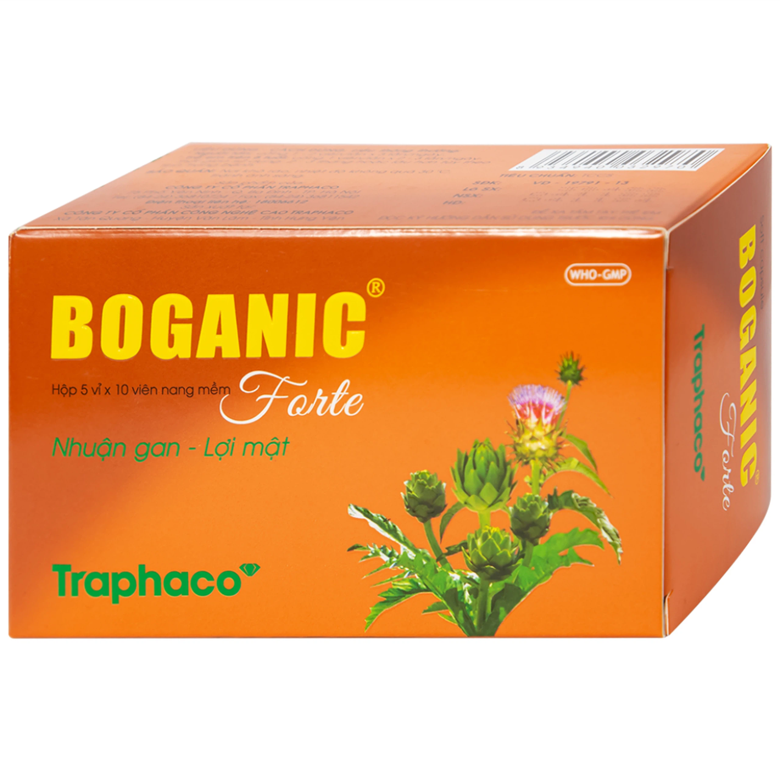 Thuốc Boganic Forte Traphaco bổ gan, hỗ trợ điều trị suy giảm chức năng gan (5 vỉ x 10 viên)