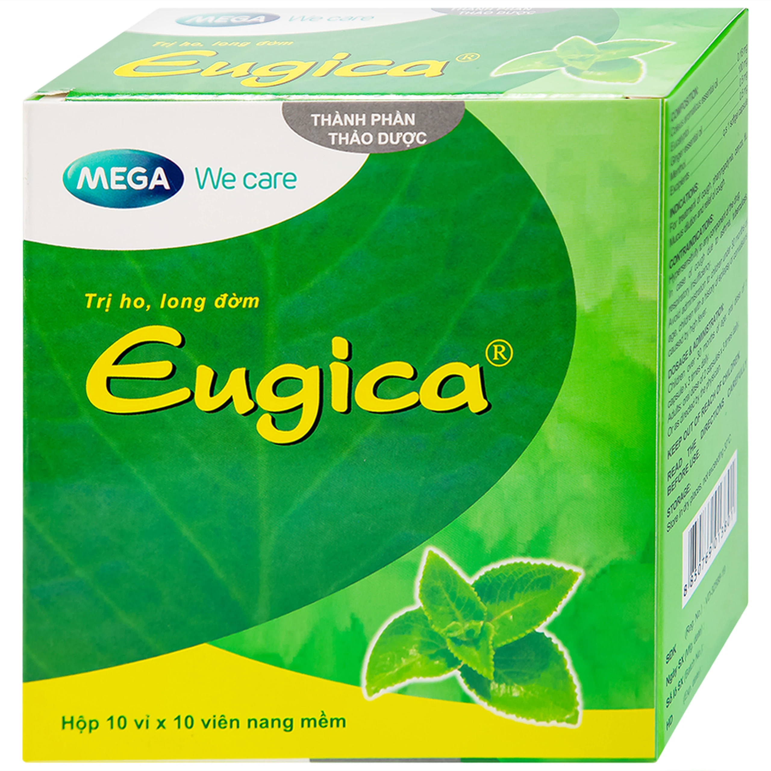 Thuốc Eugica MEGA We care điều trị ho đờm, cảm cúm, sổ mũi (10 vỉ x 10 viên)
