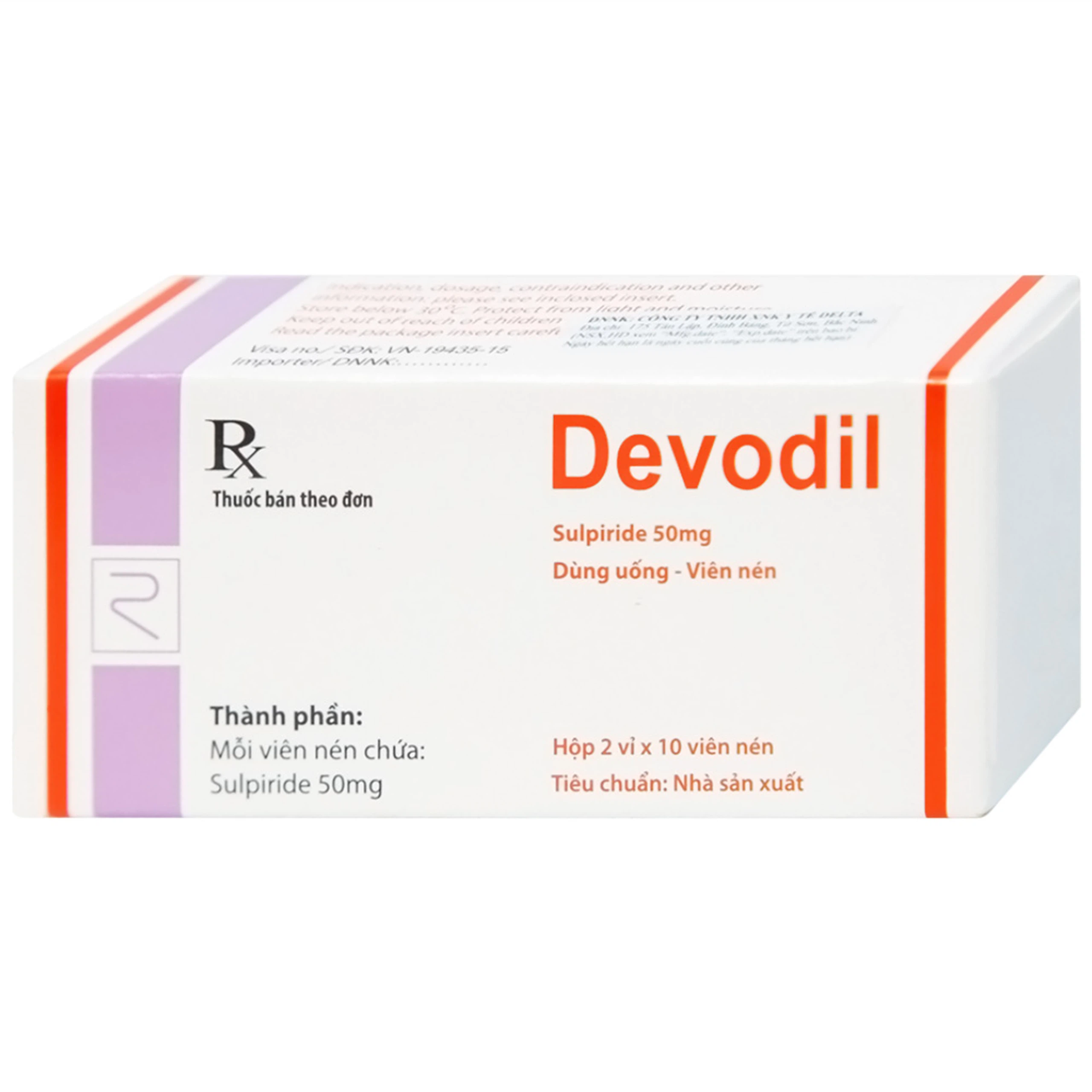 Thuốc Devodil Remedica điều trị ngắn hạn chứng lo âu, rối loạn hành vi nghiêm trọng (2 vỉ x 10 viên)
