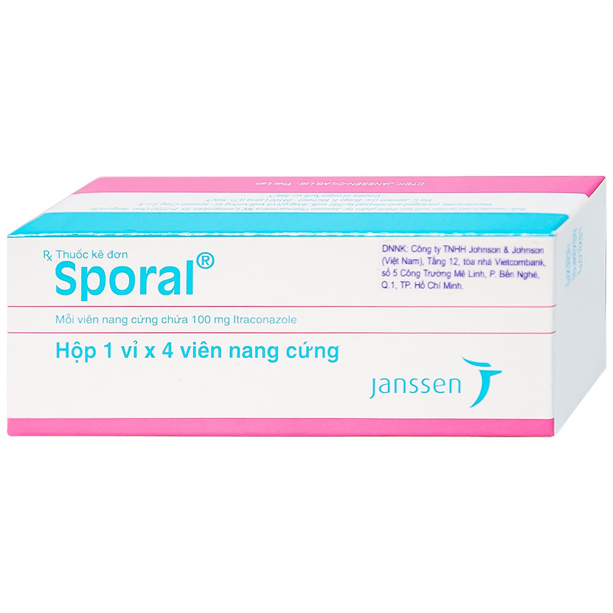 Thuốc Sporal Janssen điều trị các bệnh nấm phụ khoa, da, toàn thân (1 vỉ x 4 viên)
