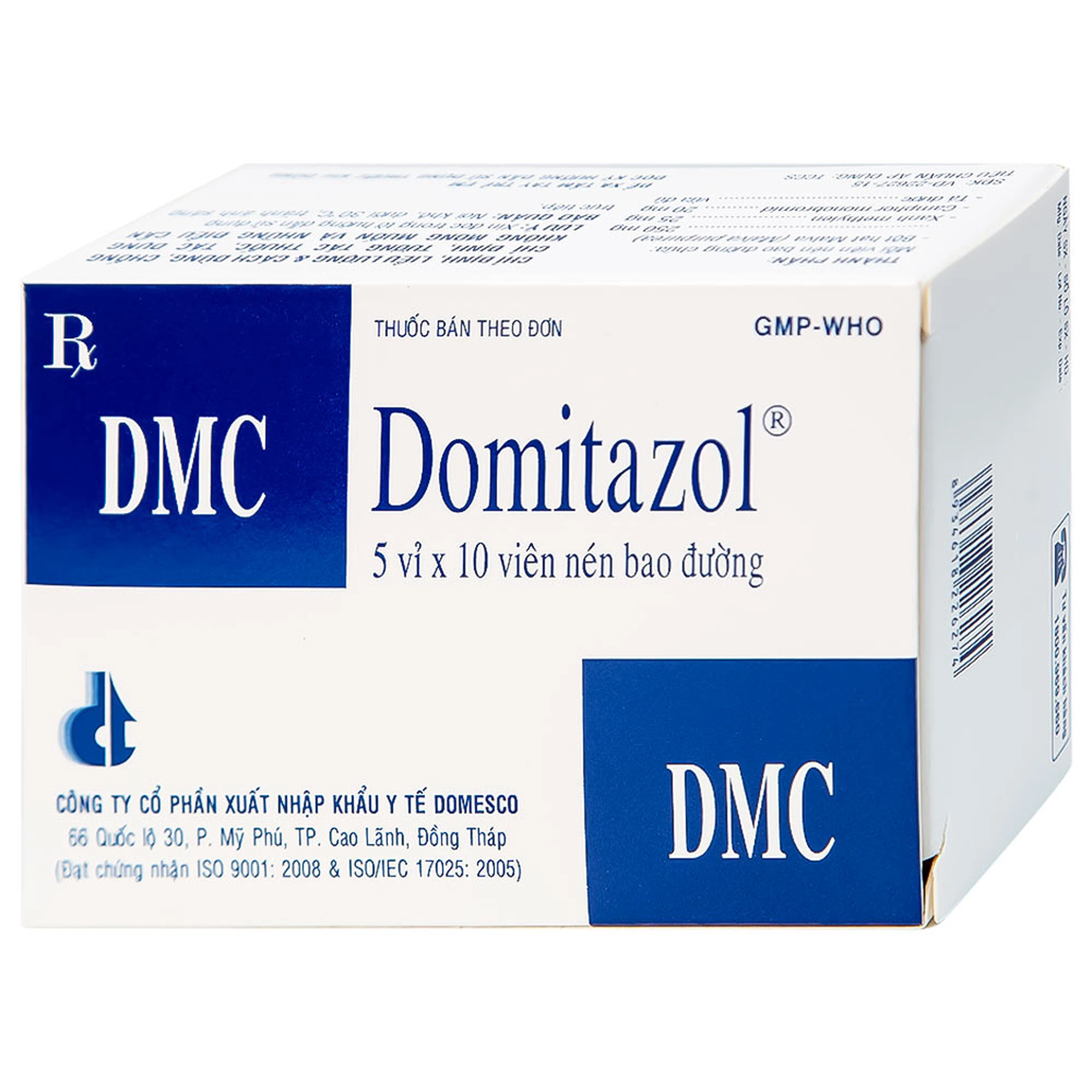 Thuốc Domitazol Domesco điều trị nhiễm trùng đường tiết niệu (5 vỉ x 10 viên)